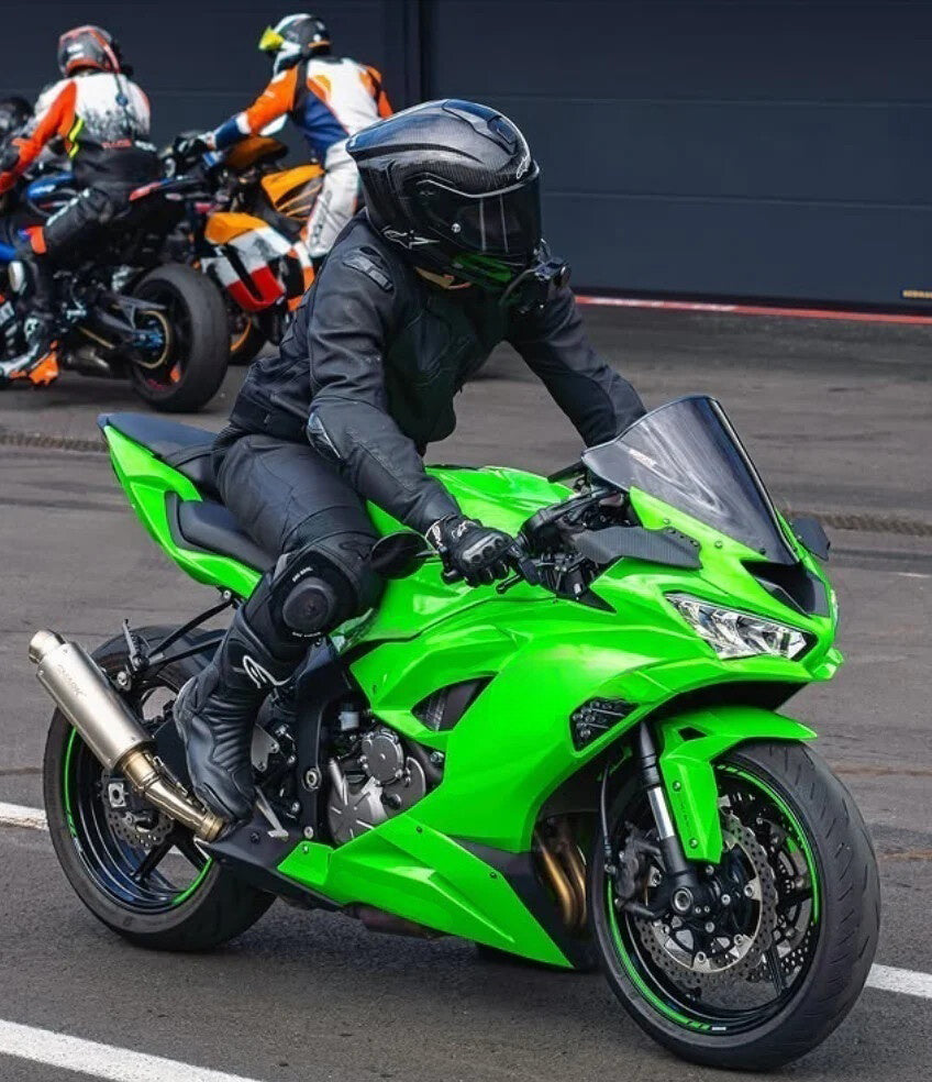 Amotopart 2019-2023 Kawasaki ZX6R White Blue Fairing Kit