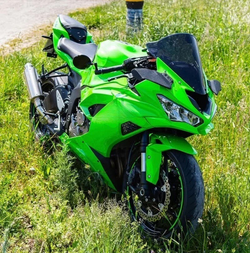 Amotopart 2019-2023 Kawasaki ZX6R Full Green Fairing Kit