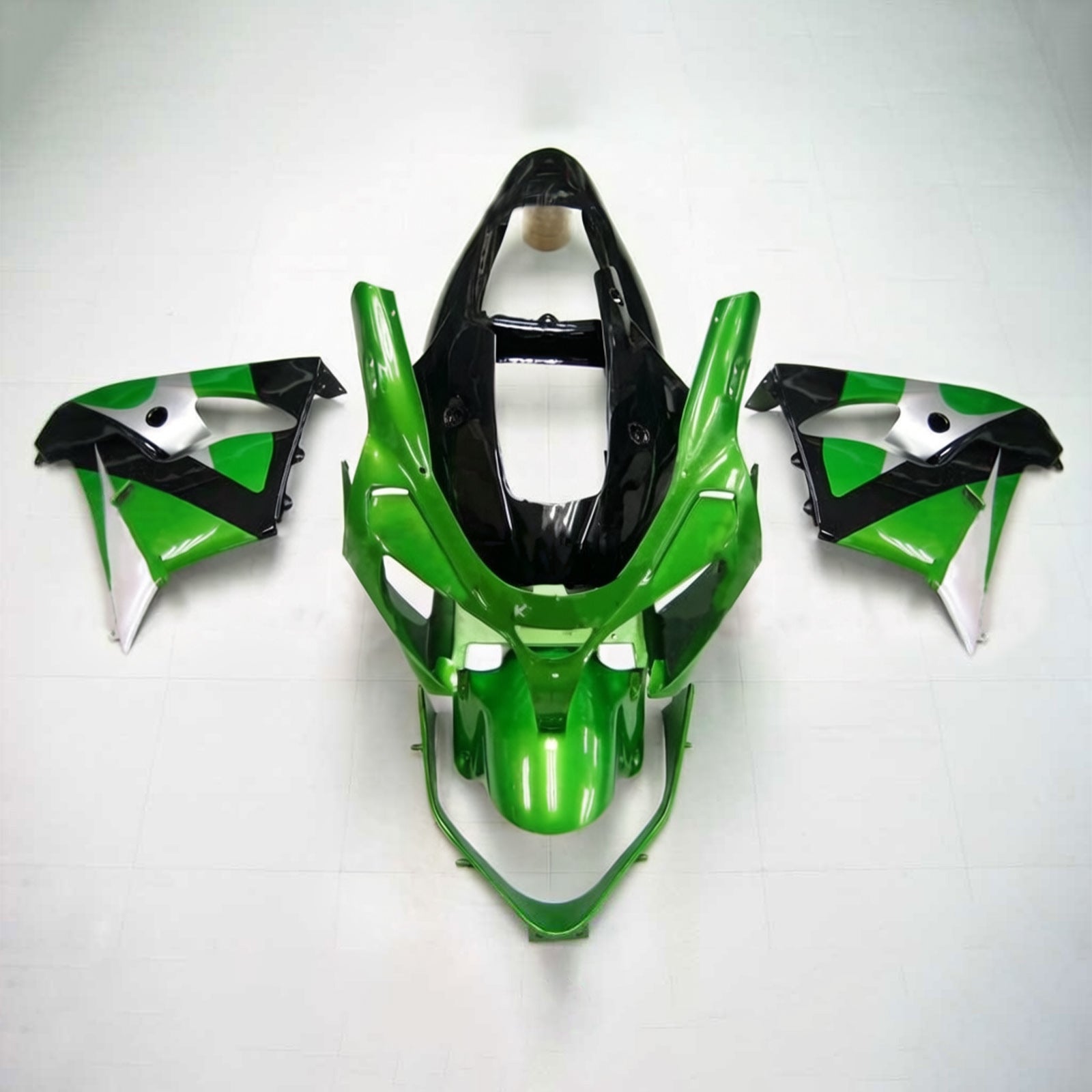 Kit de carénage Amotopart Kawasaki 2002-2003 ZX9R vert noir
