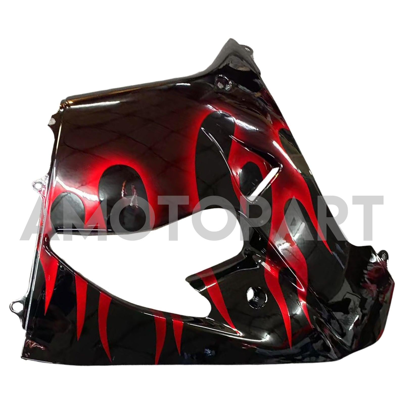 Amotopart 2002-2003 Kawasaki ZX9R Svart med Red Flame Fairing Kit
