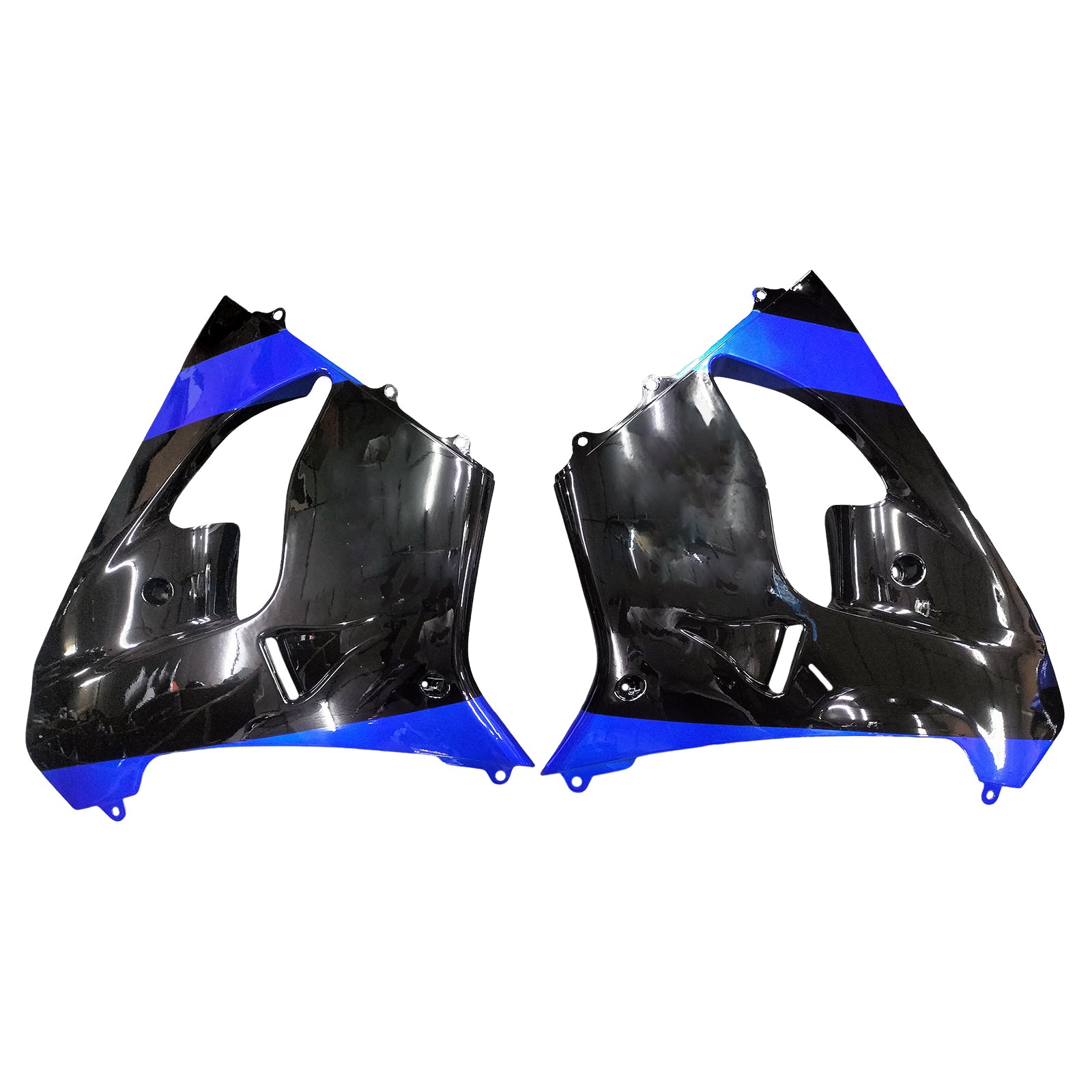 Amotopart 2002-2003 Kawasaki ZX9R Black & Blue Monster Style1 Fairing Kit
