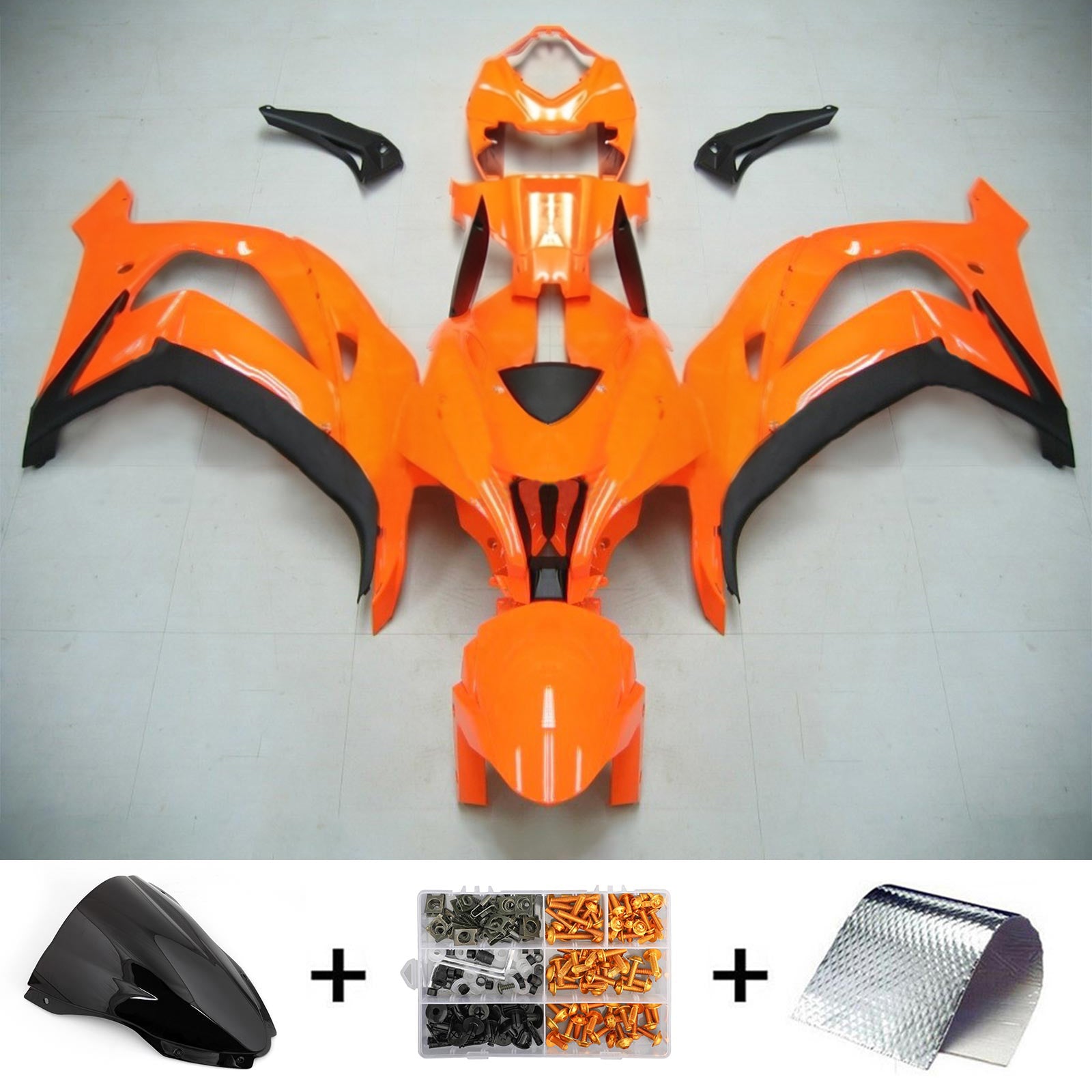 Kit carena arancione Amotopart Kawasaki 2016-2020 ZX10R