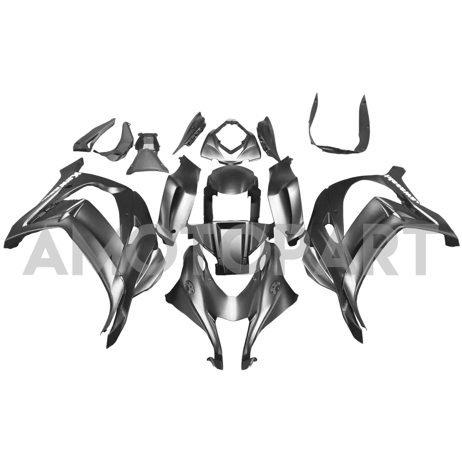Amotopart 2016-2020 ZX10R Kawasaki Black Fairing Kit
