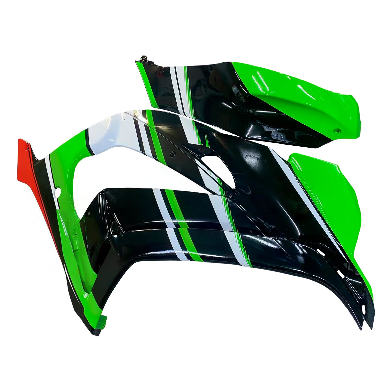 Amotopart Kawasaki 2016–2020 ZX10R Grün Schwarz Verkleidungsset