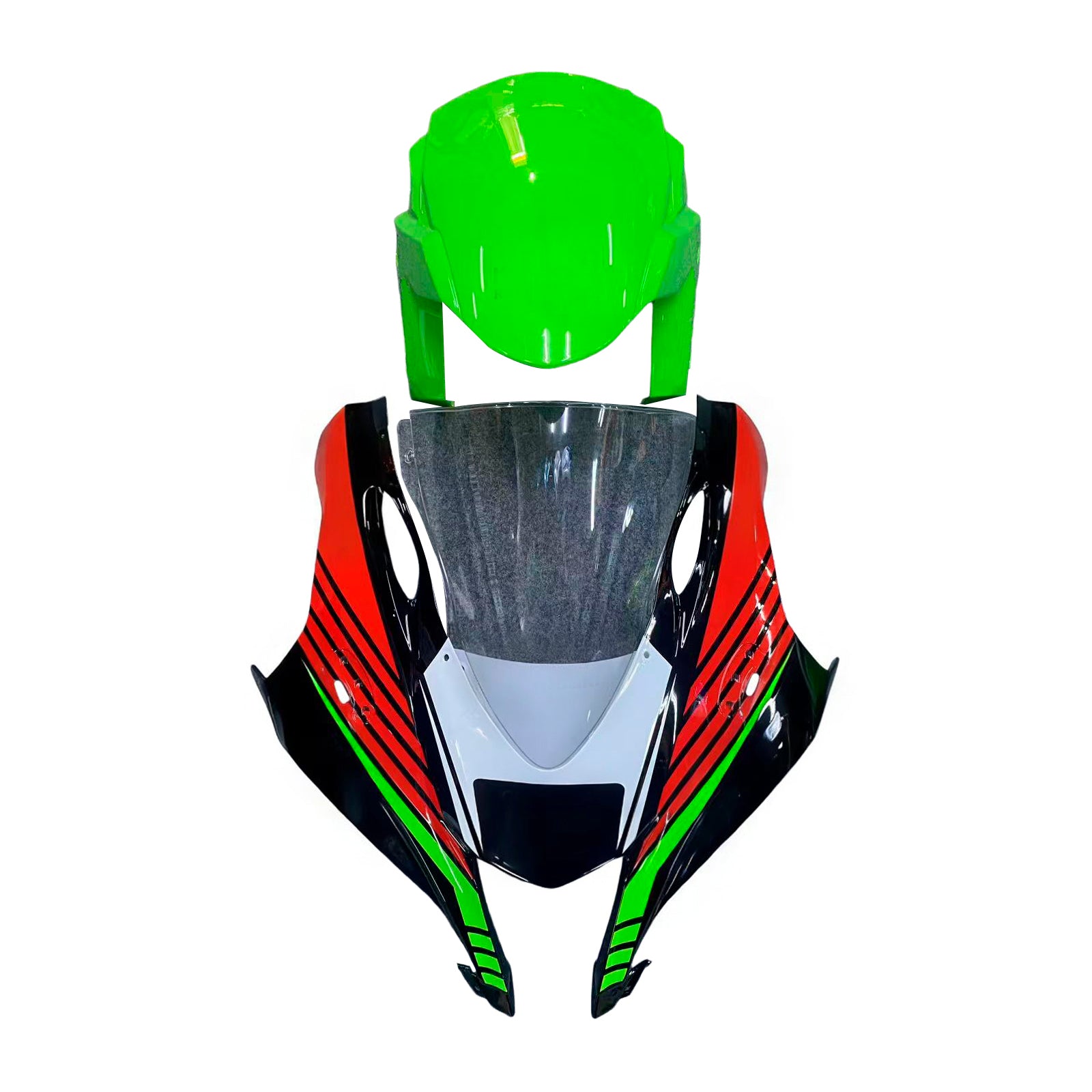 Amotopart Kawasaki 2016–2020 ZX10R Grün Schwarz Verkleidungsset