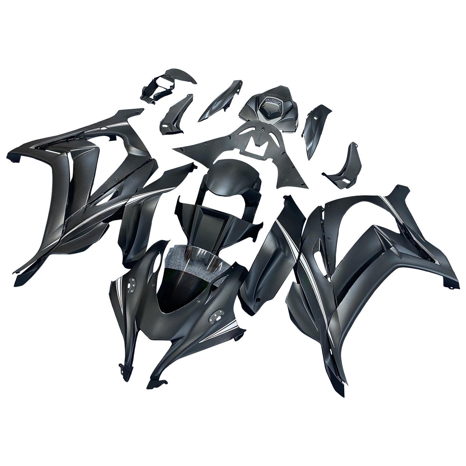 Amotopart Kawasaki 2016-2020 ZX10R Black Style3 Fairing Kit
