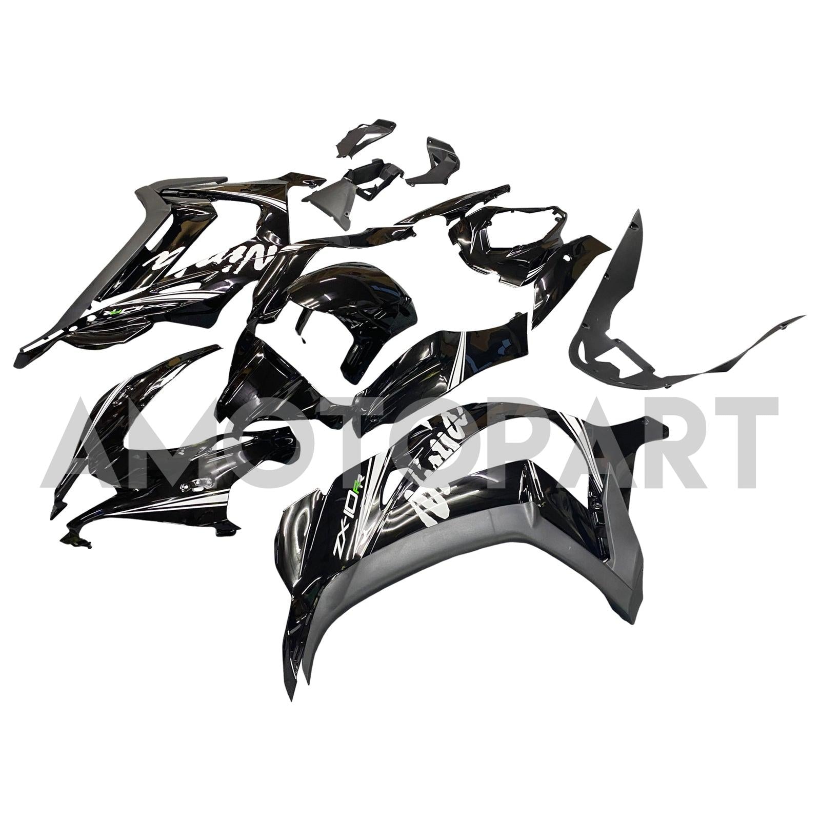 Amotopart Kawasaki ZX10R 2016-2020 Black Fairing Kit