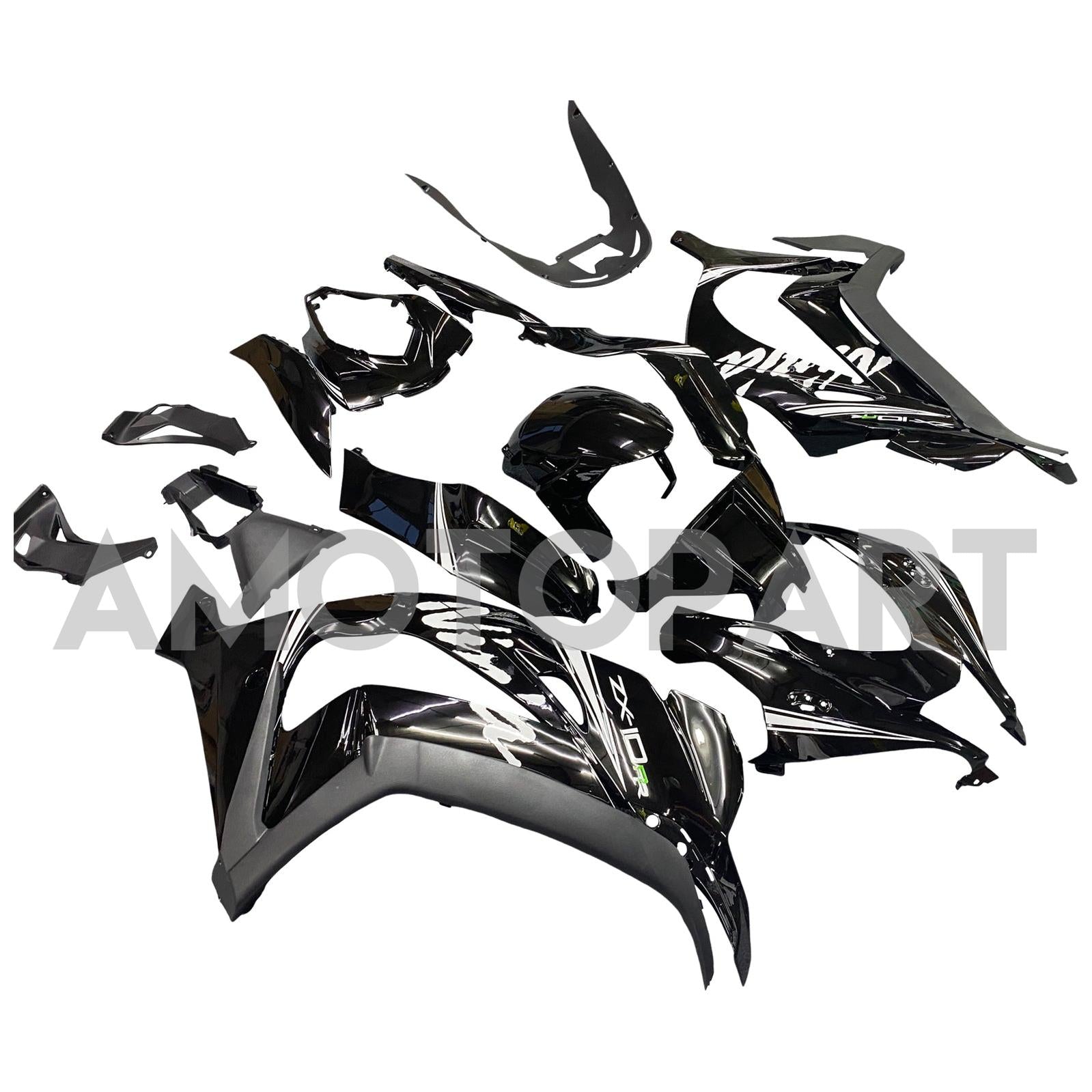 Amotopart Kawasaki ZX10R 2016-2020 Black Fairing Kit