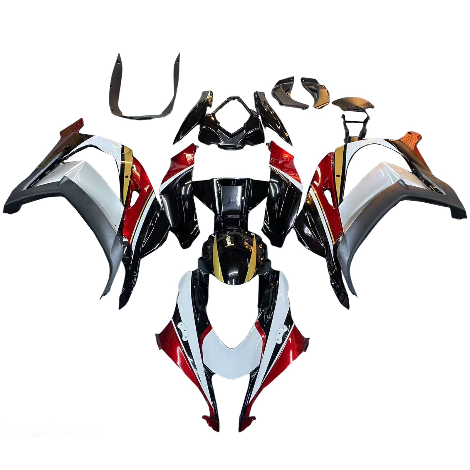 Amotopart Kawasaki ZX10R 2016-2020 Black&Red Fairing Kit