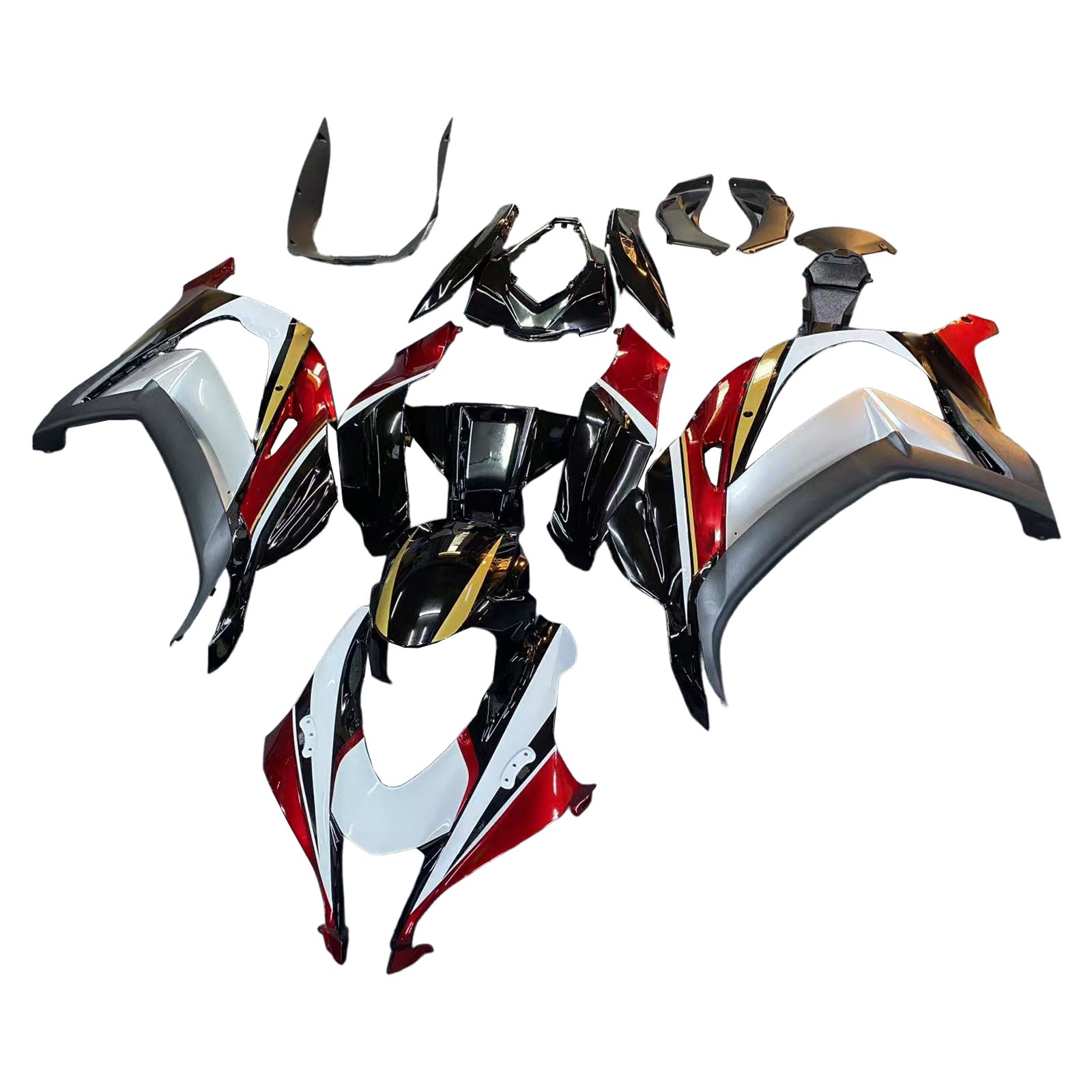 Amotopart Kawasaki ZX10R 2016-2020 Black&Red Fairing Kit