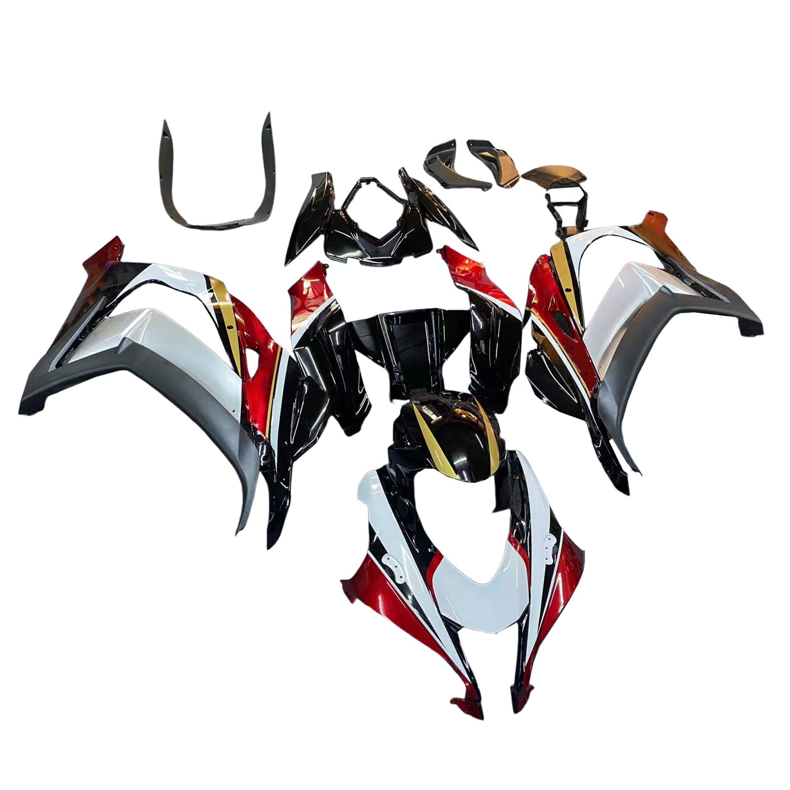 Amotopart Kawasaki ZX10R 2016-2020 Black&Red Fairing Kit