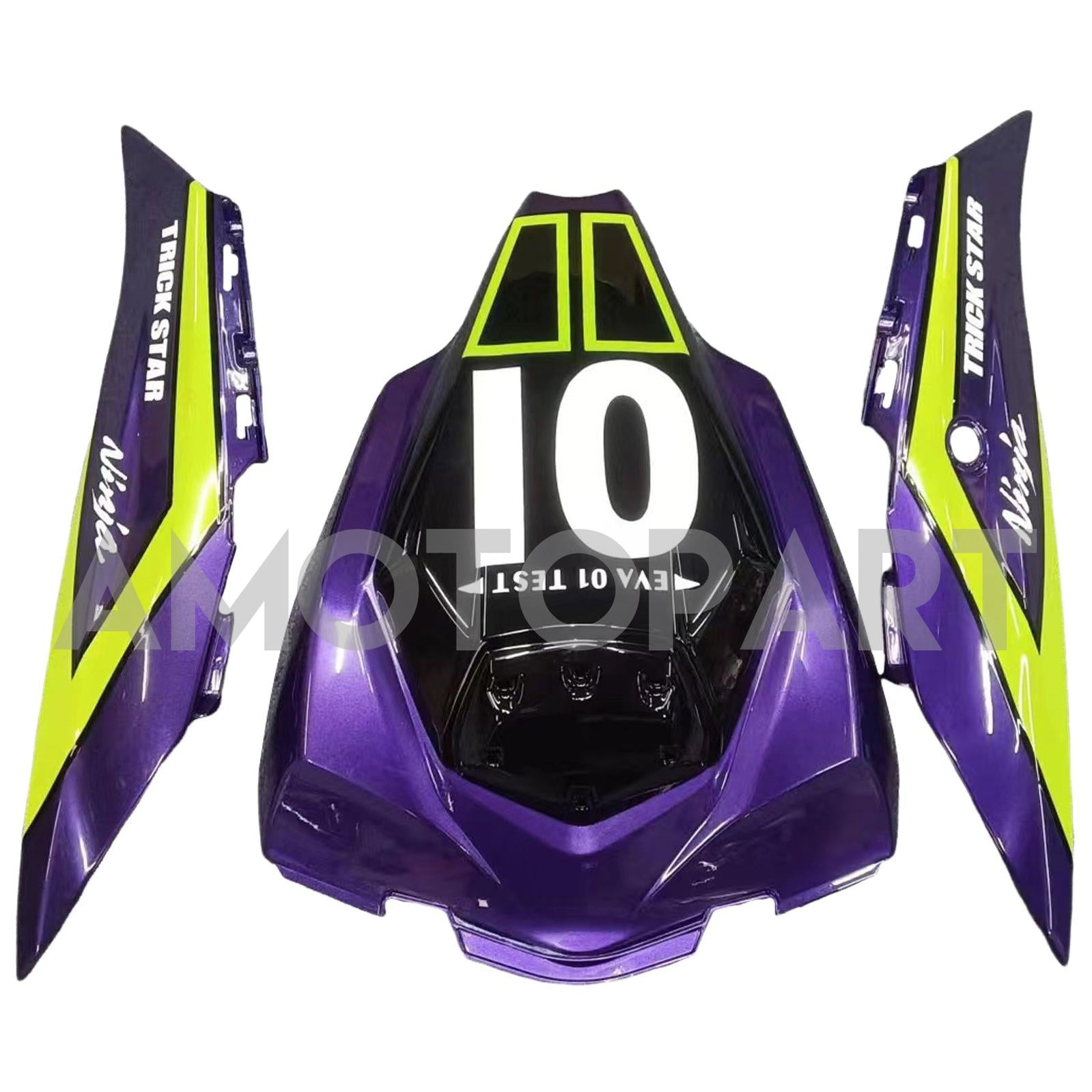 Amotopart Kawasaki ZX10R 2016-2020 パープル&グリーン フェアリングキット