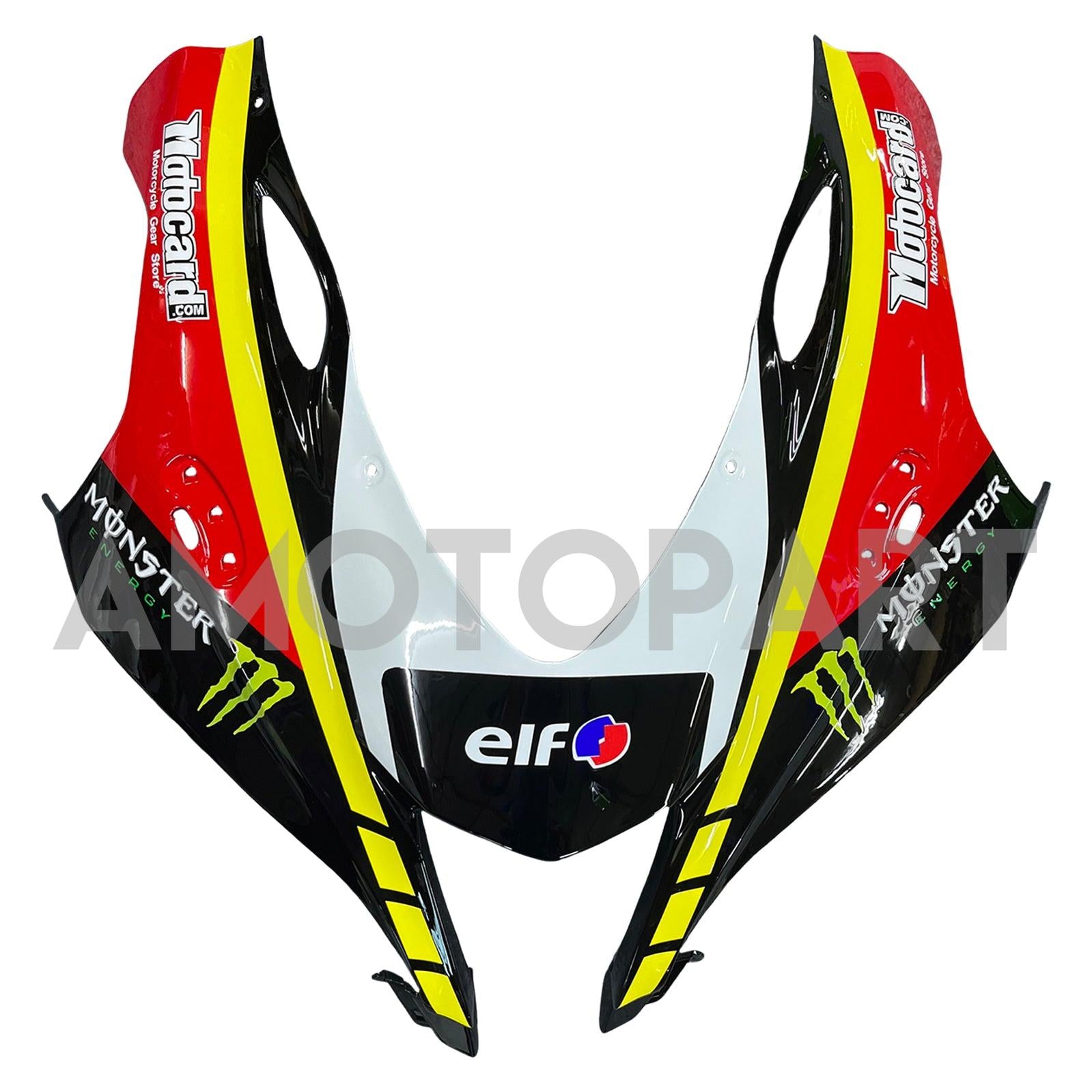 Amotopart 2016-2020 Kawasaki ZX10R Black & Green Style9 Kit de carenagem