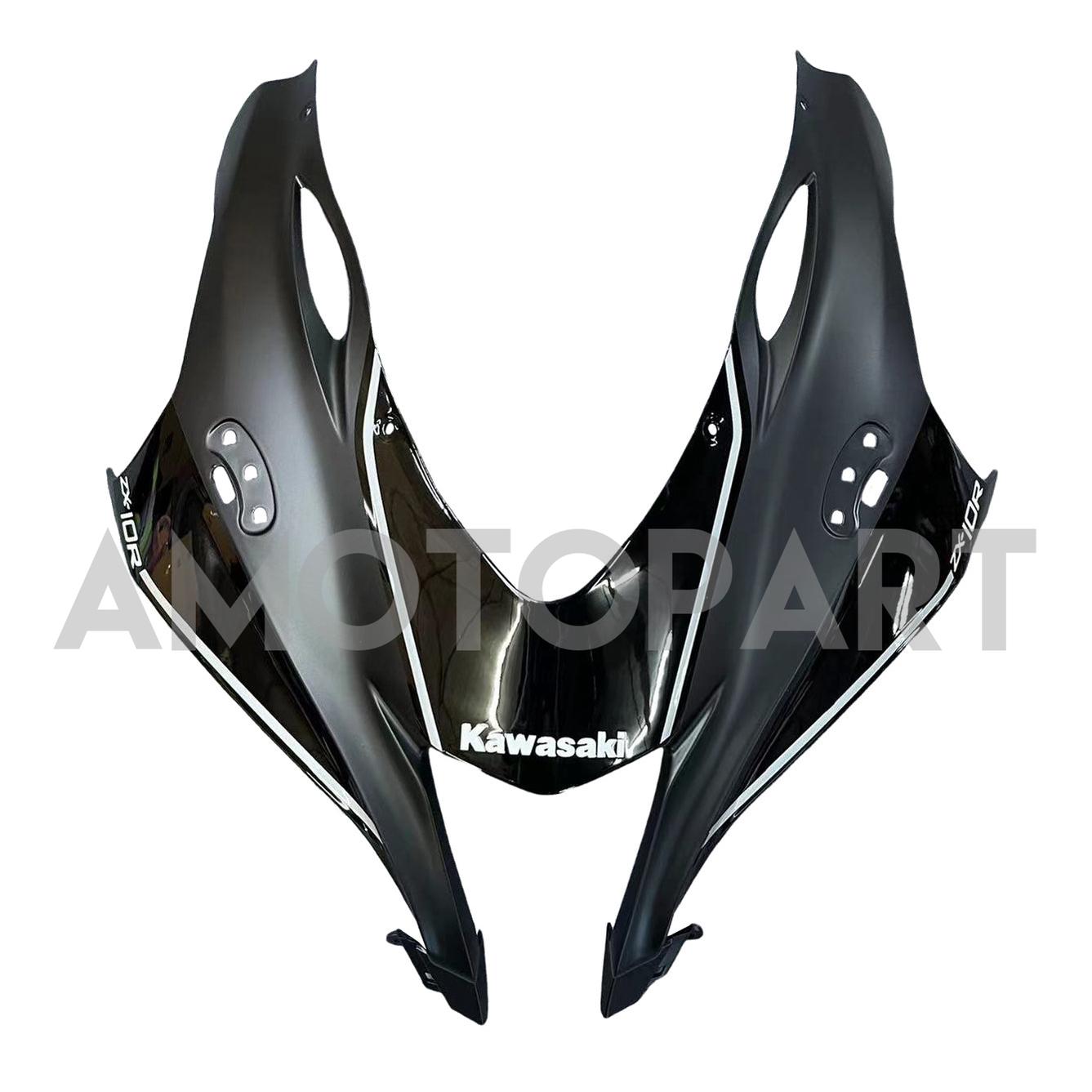 Amotopart 2016–2020 Kawasaki ZX10R, Schwarz&Grünes Style10 Verkleidungskit