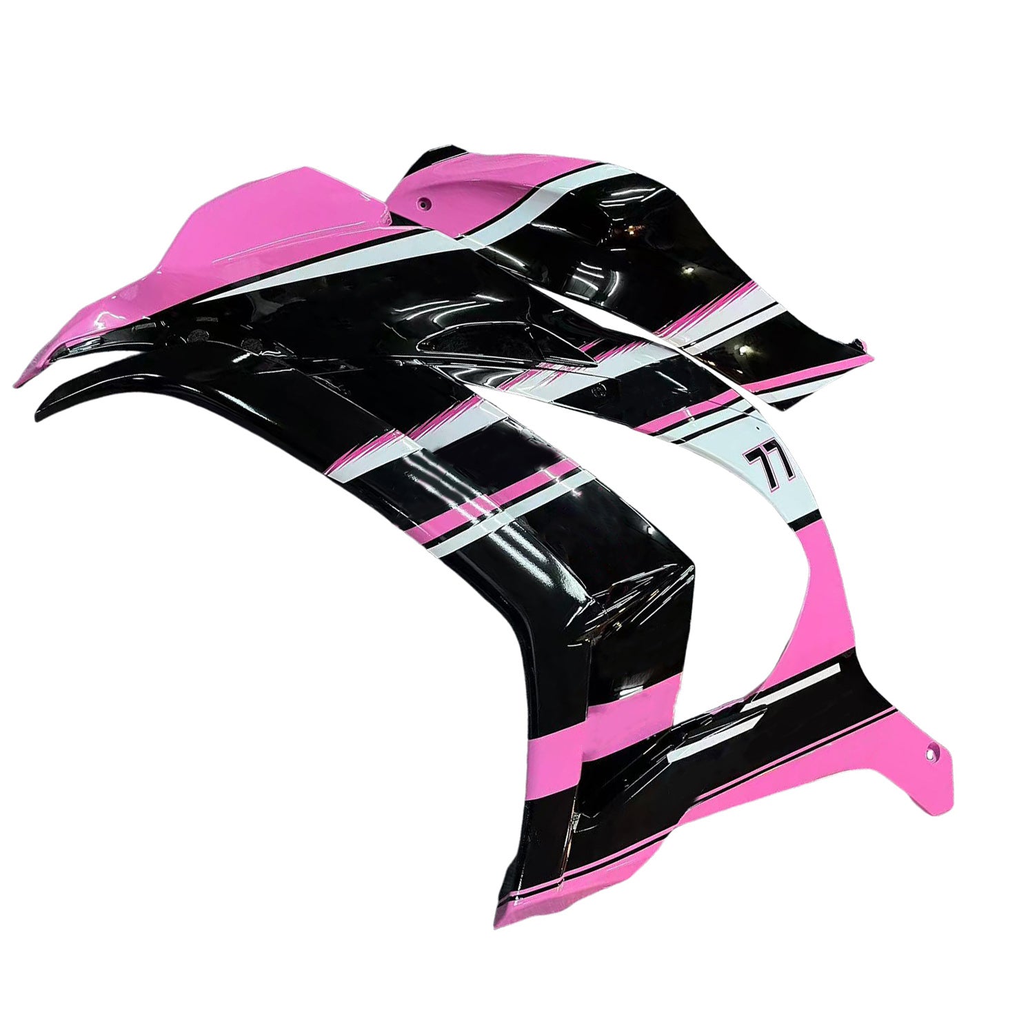 Amotopart 2016-2020 Kawasaki ZX10R Pink&Schwarzes Verkleidungsset