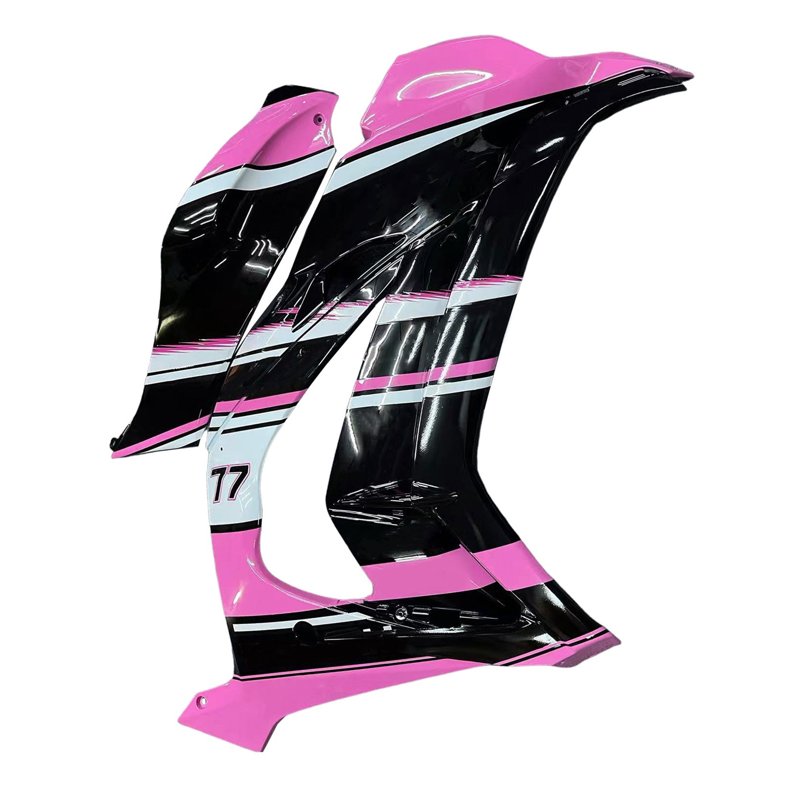 Amotopart 2016-2020 Kawasaki ZX10R Pink&Schwarzes Verkleidungsset