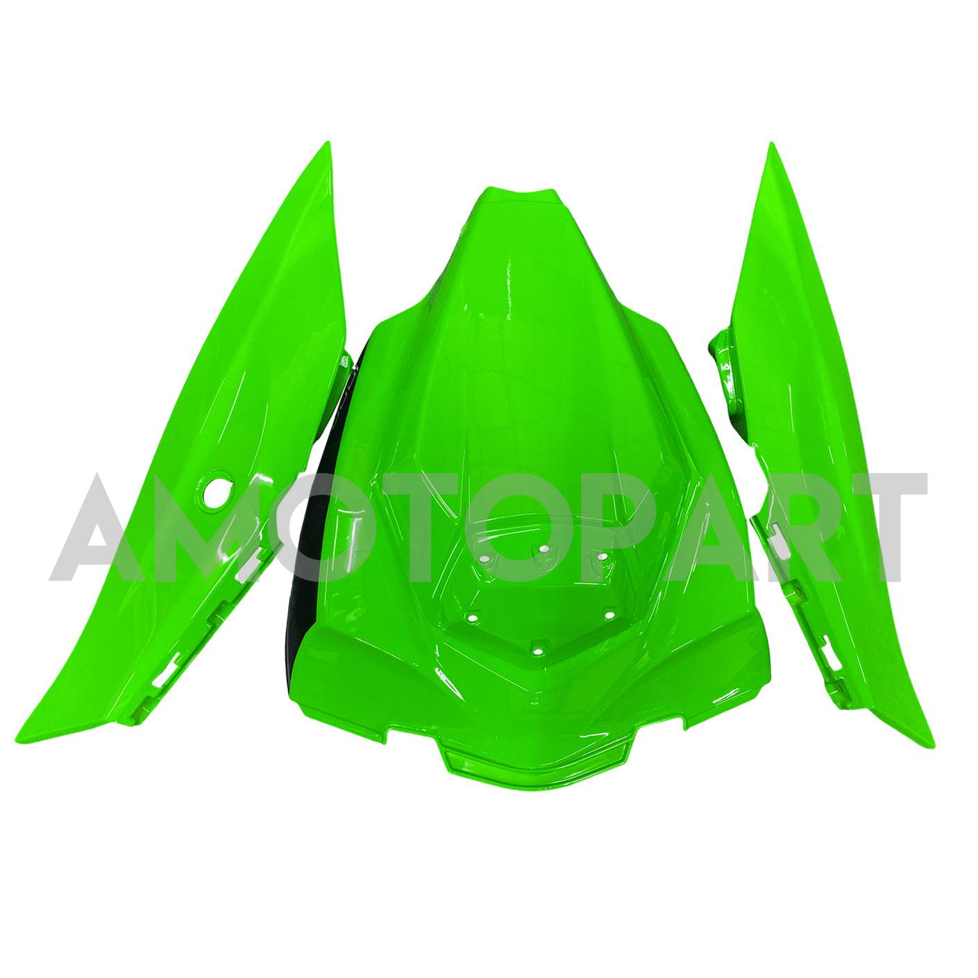 Amotopart 2016-2020 Kawasaki ZX10R ブラック&グリーン Style8 フェアリングキット