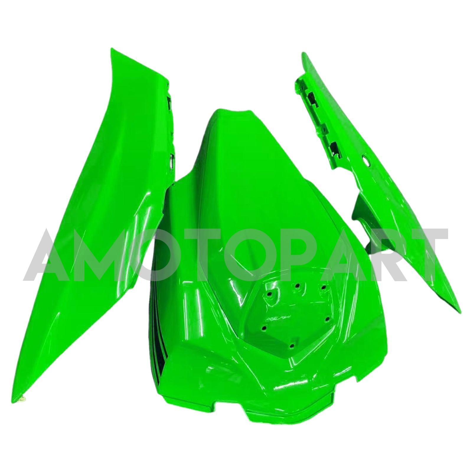 Amotopart 2016-2020 Kawasaki ZX10R グリーン ブラックロゴ付き フェアリングキット