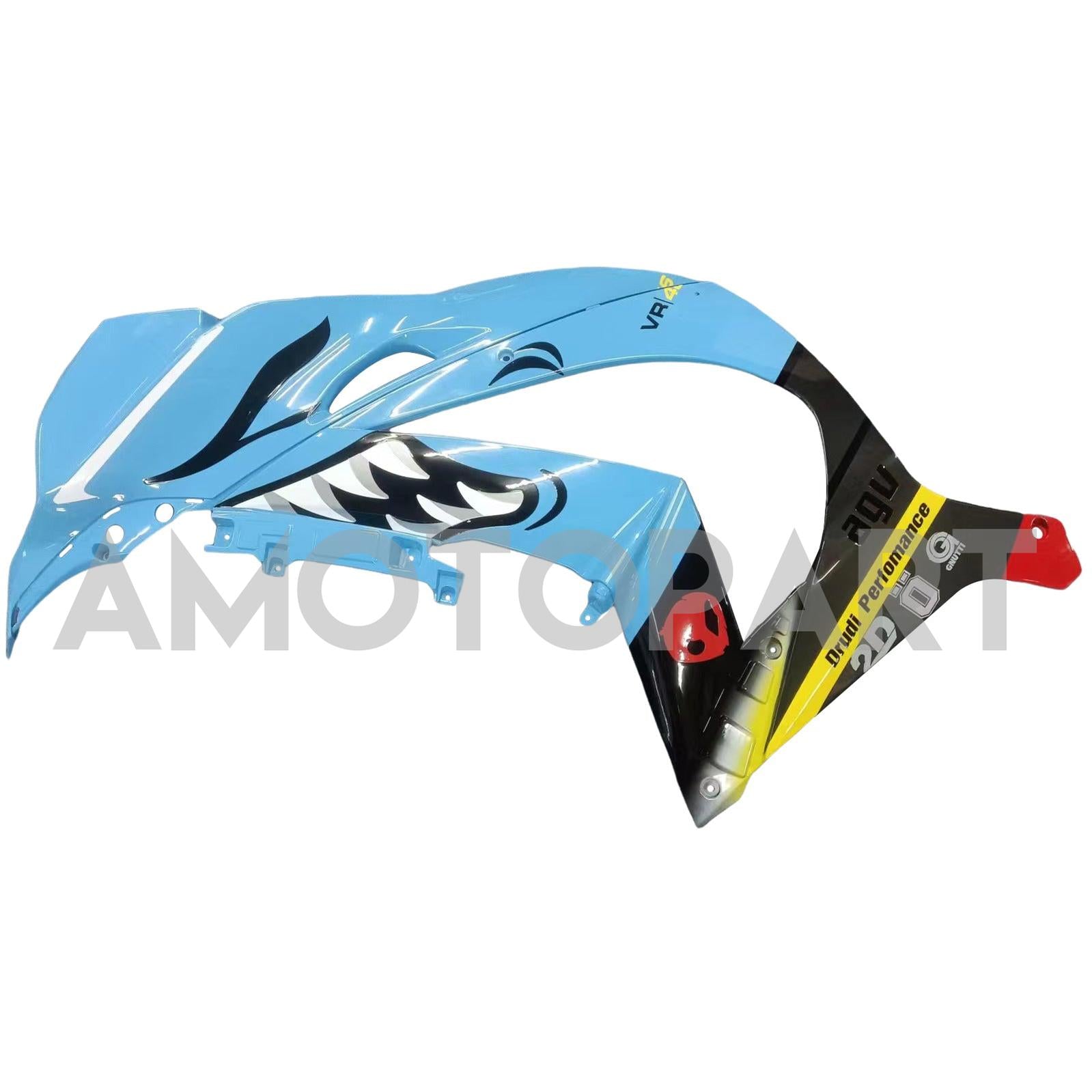 Amotopart 2016-2020 ZX10R カワサキ ブルーシャーク ティース フェアリングキット