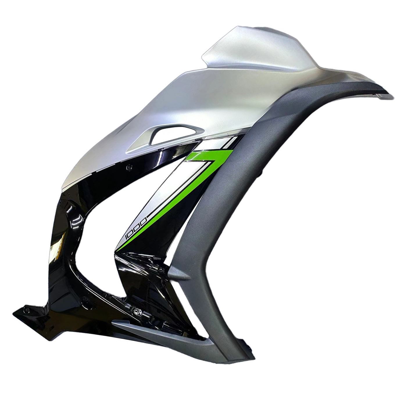 Amotopart 2016-2020 ZX10R Kawasaki Silver & Black Fair Kit