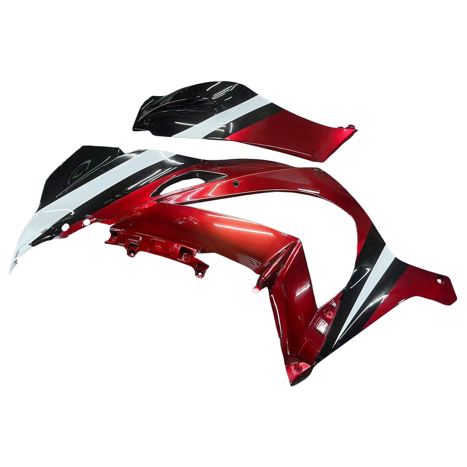 Amotopart 2016-2020 ZX10R Kawasaki レッド&ブラック スタイル 7 フェアリングキット