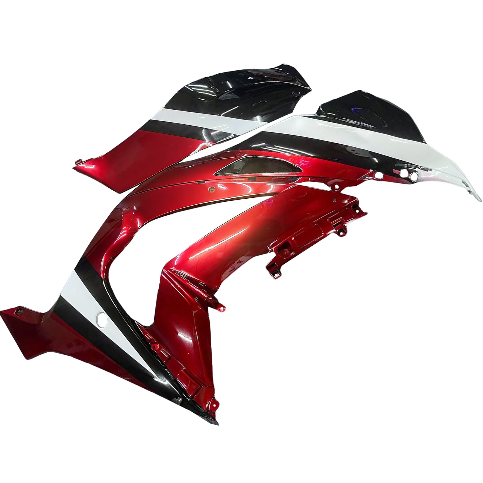Amotopart 2016-2020 ZX10R Kawasaki レッド&ブラック スタイル 7 フェアリングキット