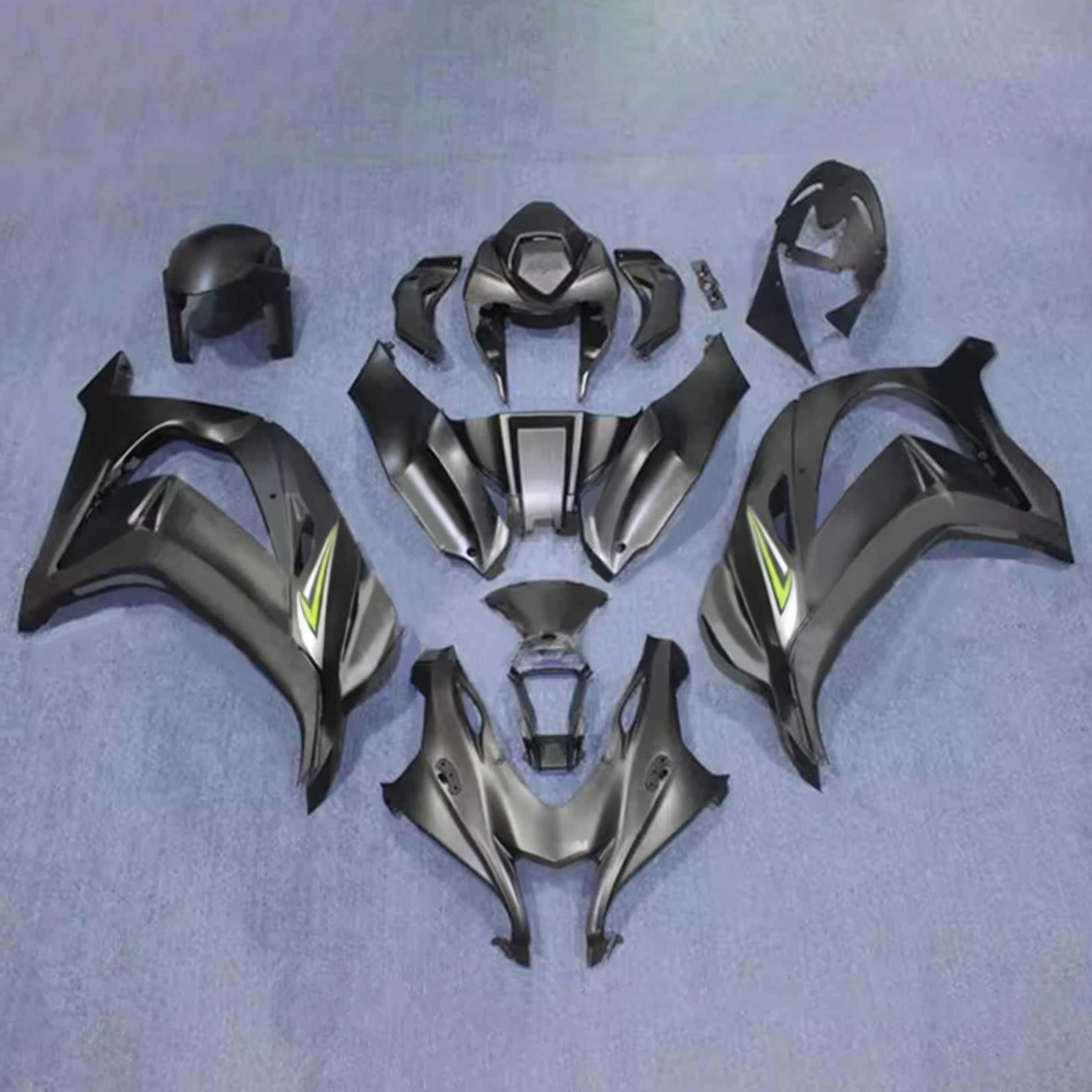 Amotopart 2016-2020 Kawasaki ZX10R Black Fairing Kit
