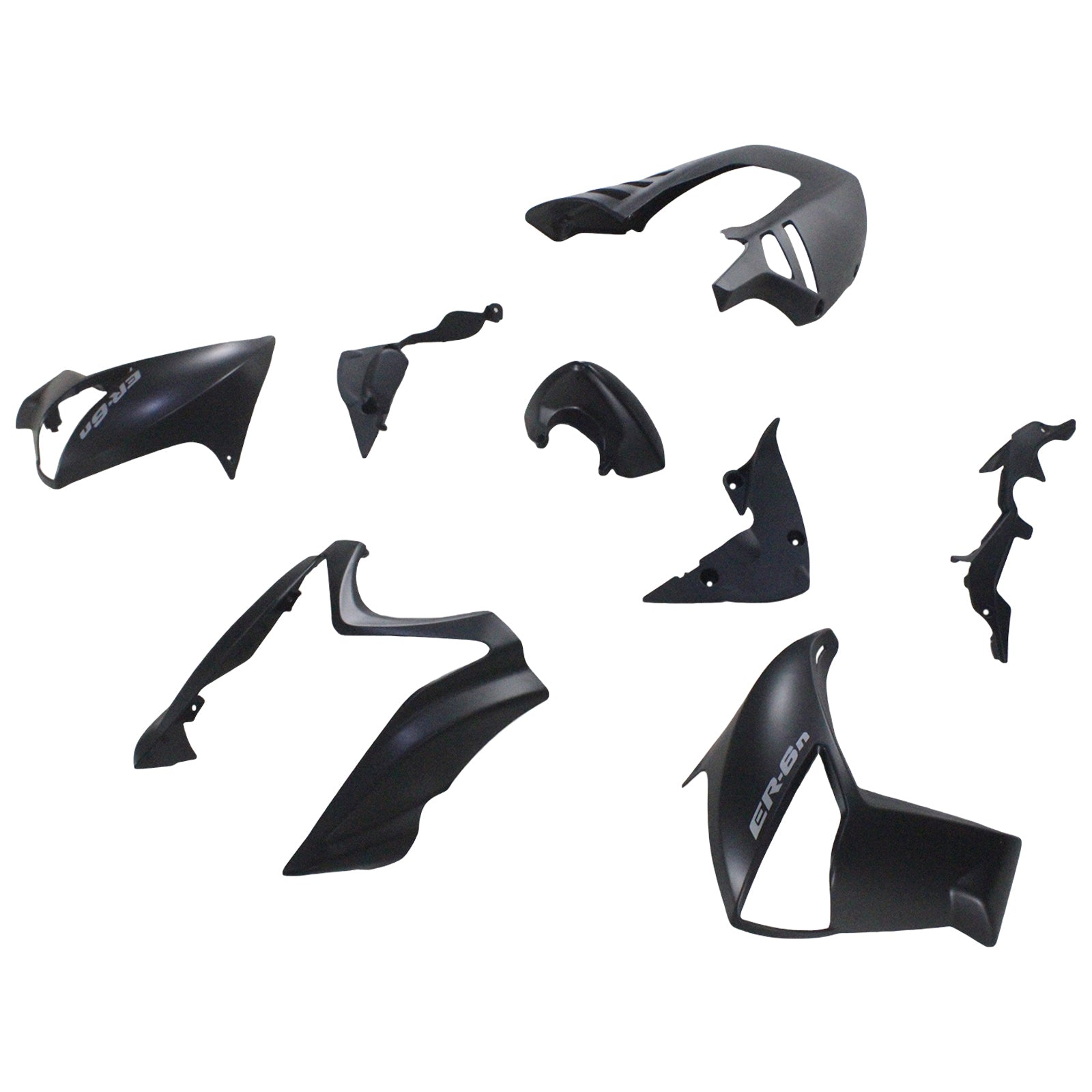Amotopart Kawasaki 2009-2011 ER6N Black Fairing Zestaw