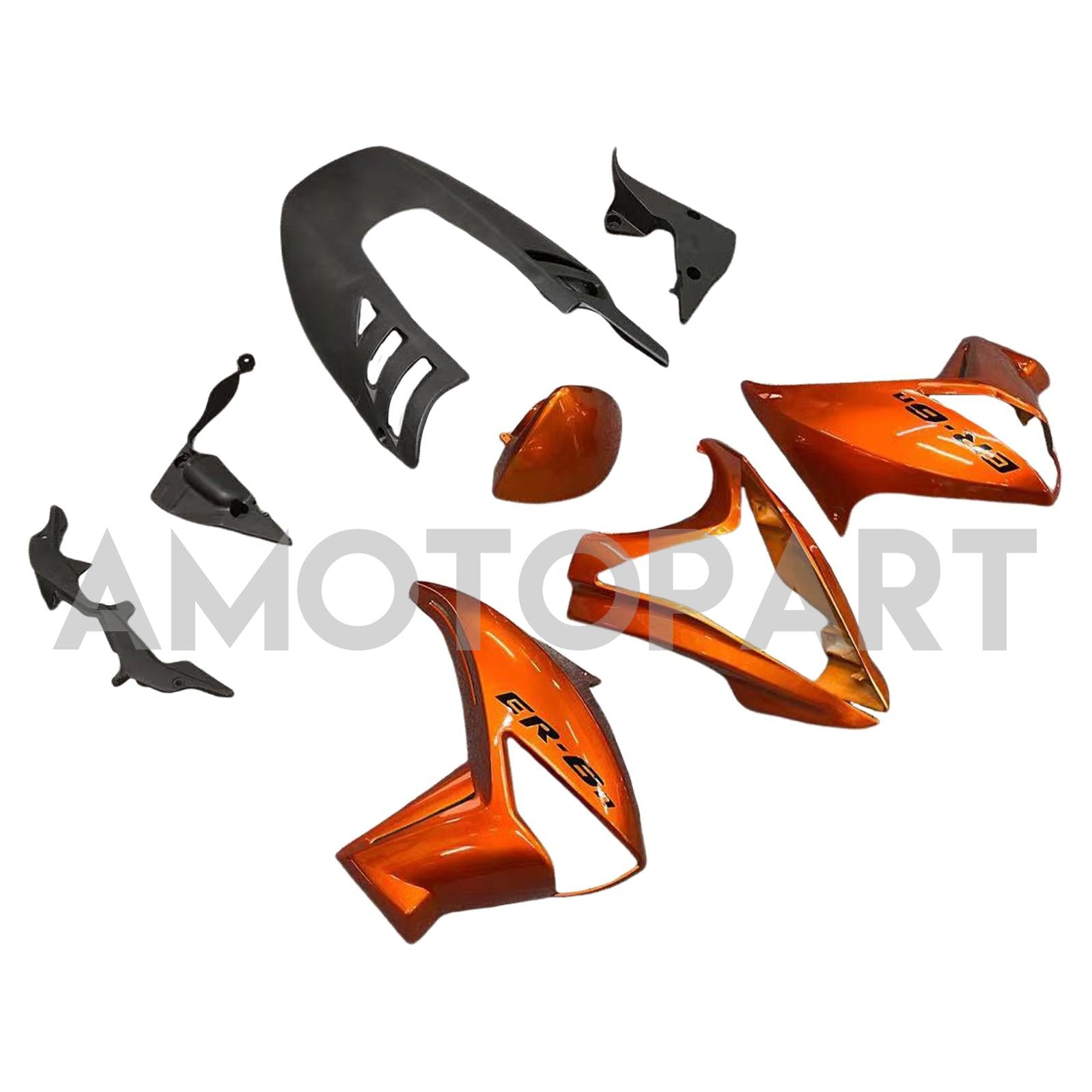 Amotopart Kawasaki 2009-2011 ER6N Orange Fairing Kit