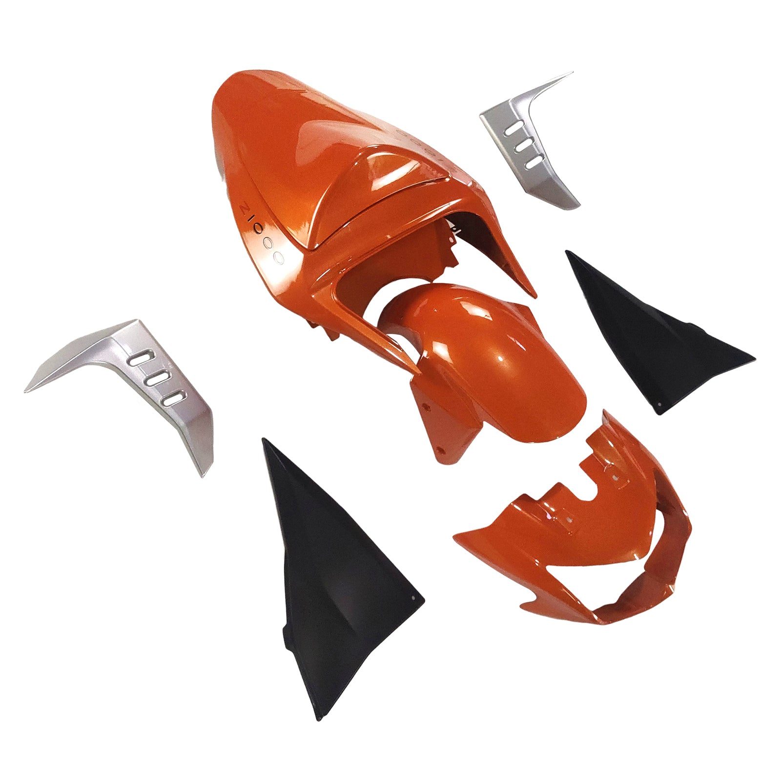 Amotopart 2003-2006 Kawasaki Z1000 Orange Fairing Kit