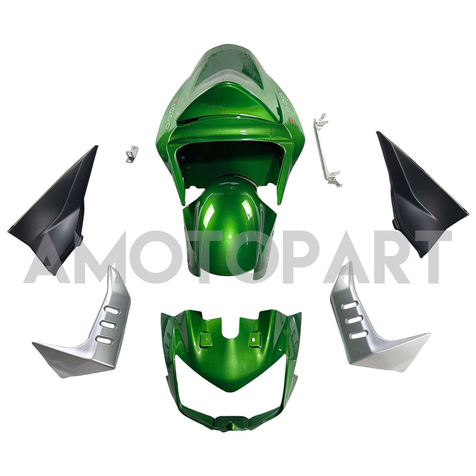 Amotopart 2003-2006 Kawasaki Z1000 Green Fairing Kit