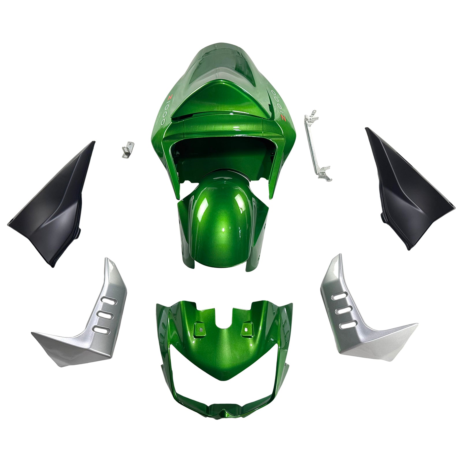 Amotopart 2003-2006 Kawasaki Z1000 Green Fairing Kit