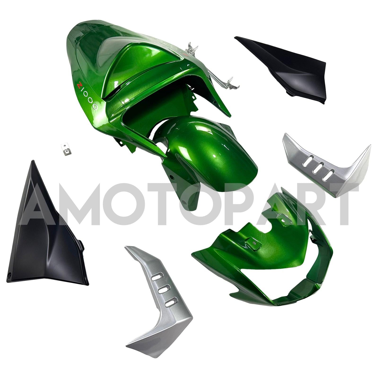 Amotopart 2003-2006 Kawasaki Z1000 Green Fairing Kit