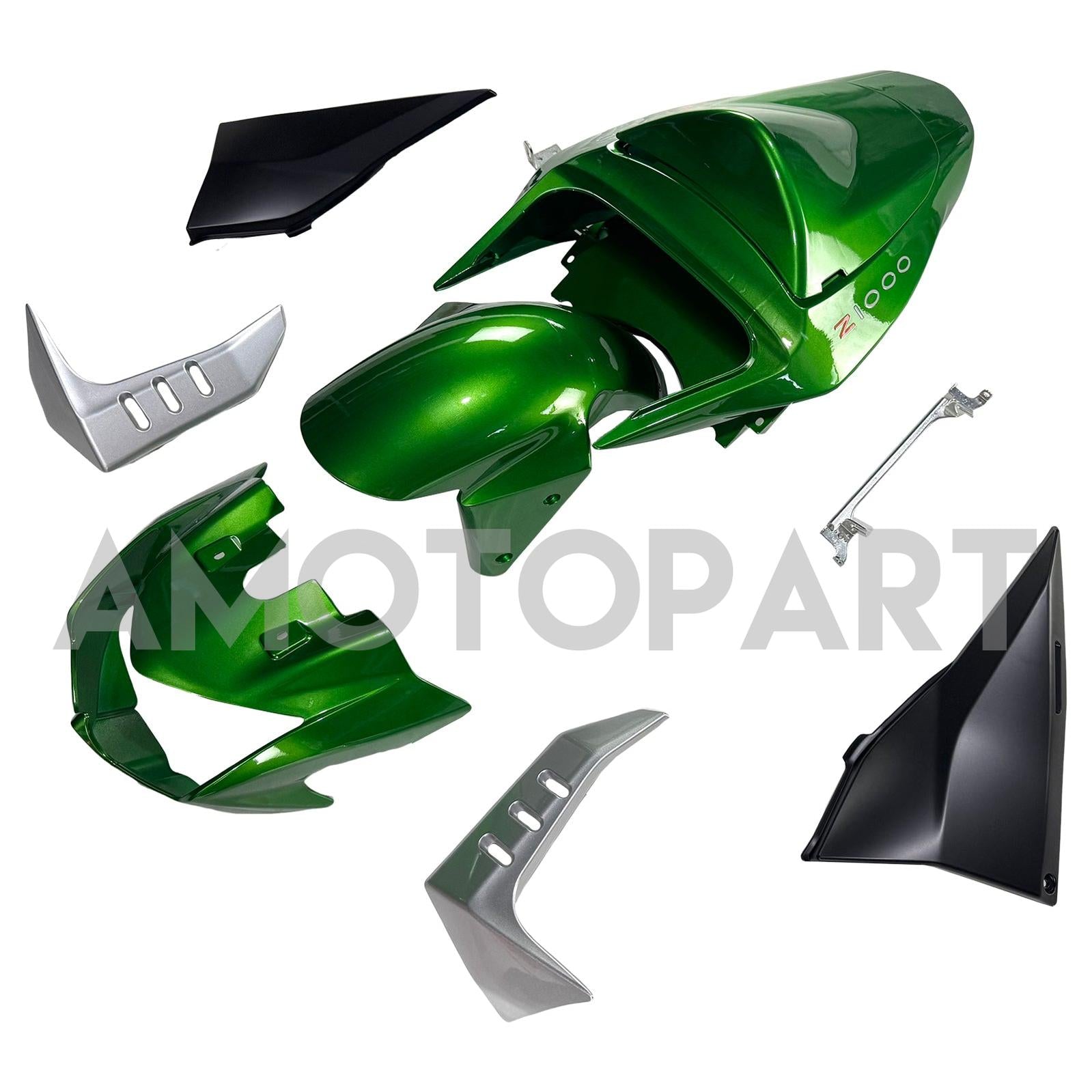 Amotopart 2003-2006 Kawasaki Z1000 Green Fairing Kit