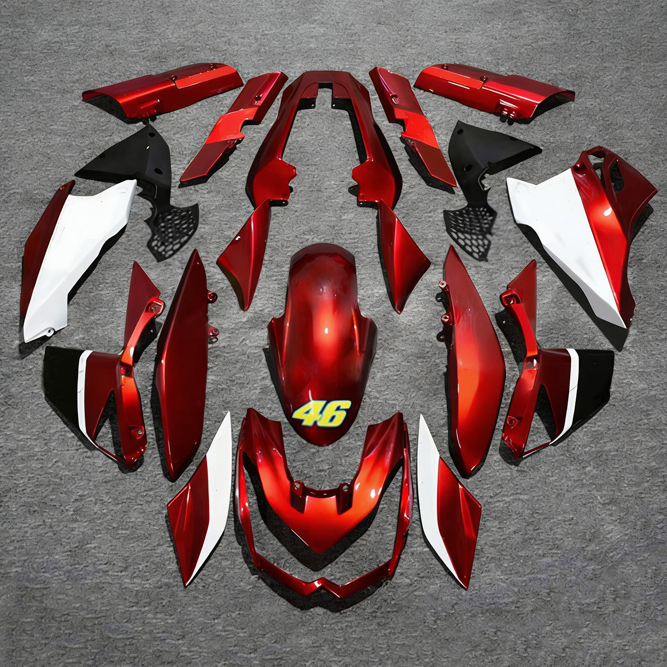 Amotopart 2010-2013 Z1000 Kawasaki Red&Green Fairing Kit