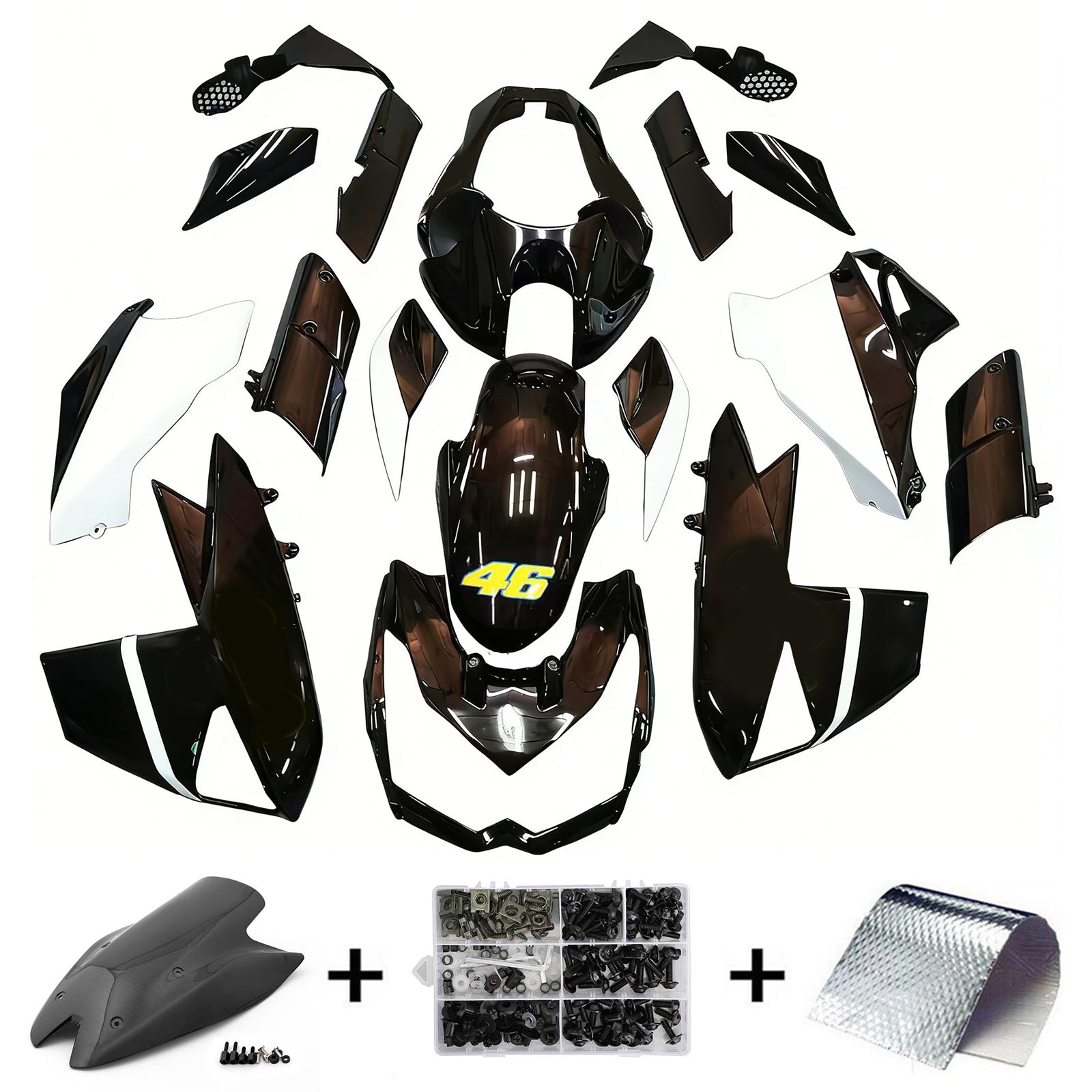 Amotopart 2010-2013 Z1000 Kawasaki Green&Black Style3 Fairing Kit