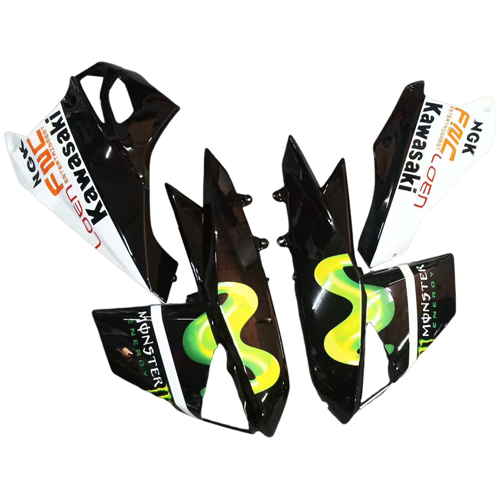 Amotopart 2010-2013 Z1000 Kawasaki Green&Black Style3 Fairing Kit