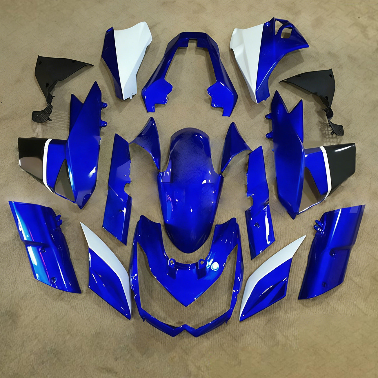 Amotopart 2010-2013 Z1000 Kawasaki Blue&Green Fairing Kit