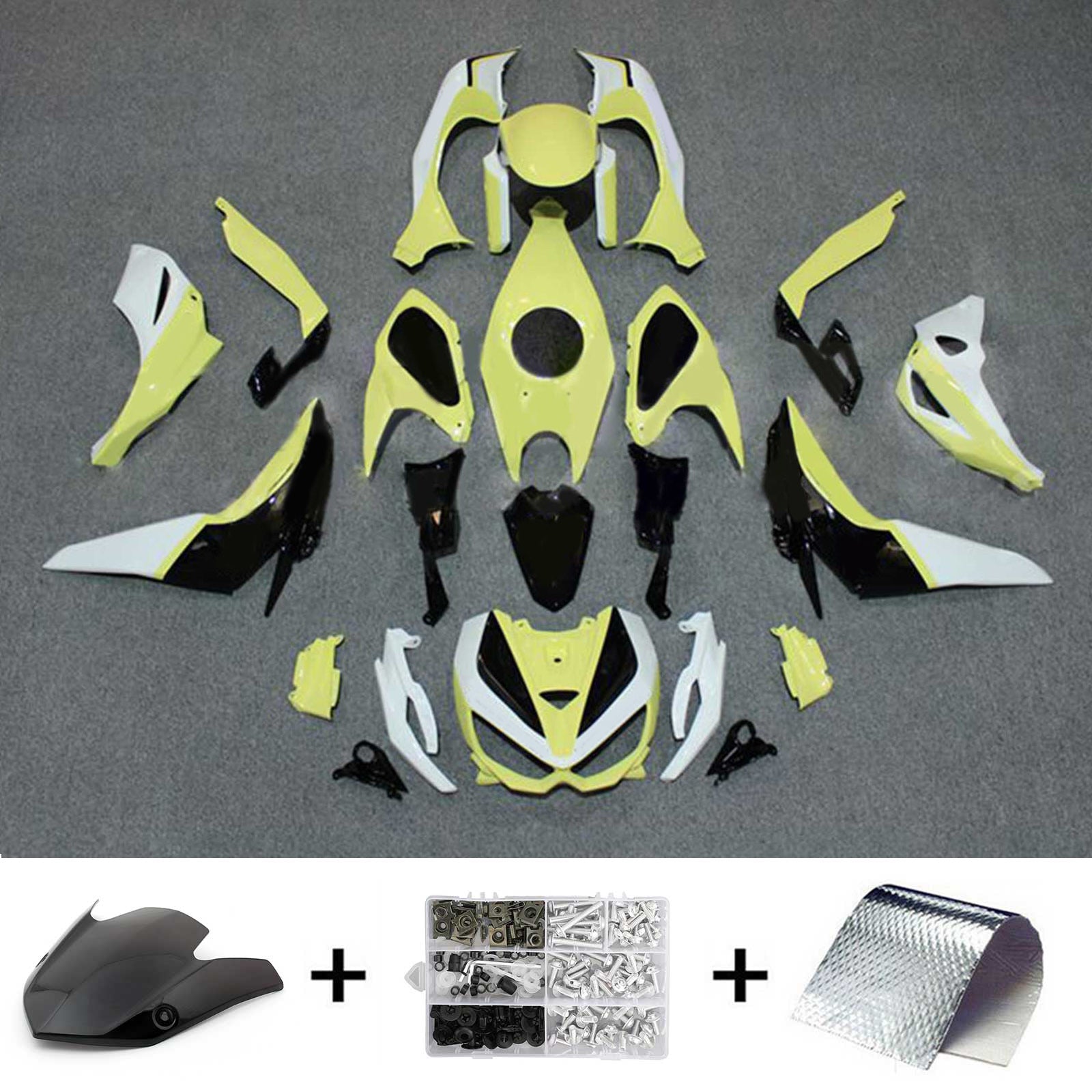Amotopart 2014-2017 Z1000 Kawasaki Yellow&Black Style2 Fairing Kit
