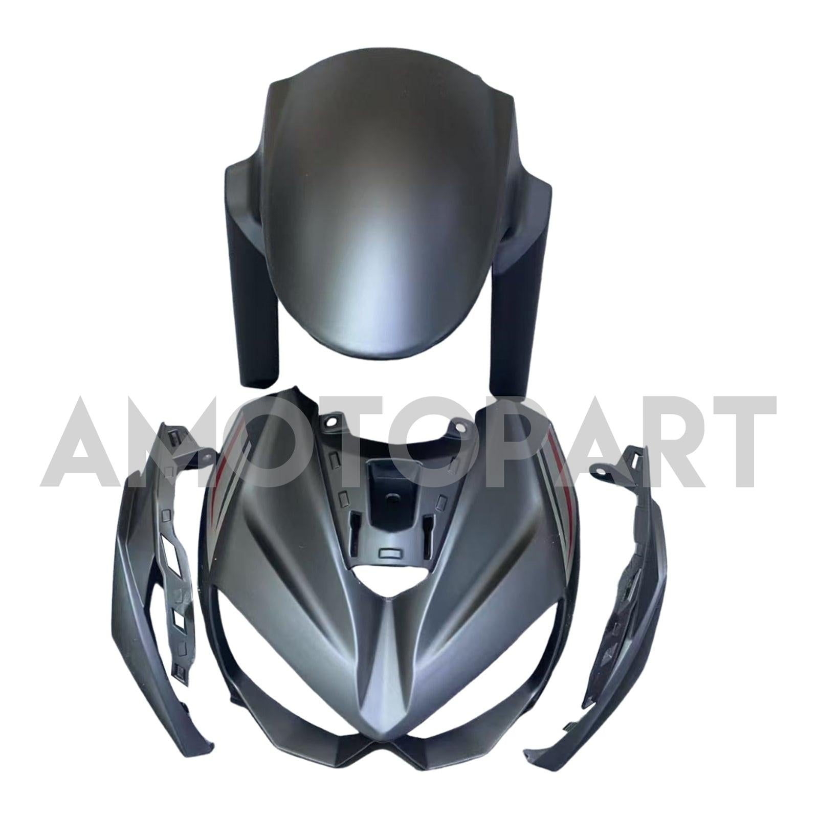 Amotopart 2014-2017 Z1000 Kawasaki Matte Black&Silver Fairing Kit