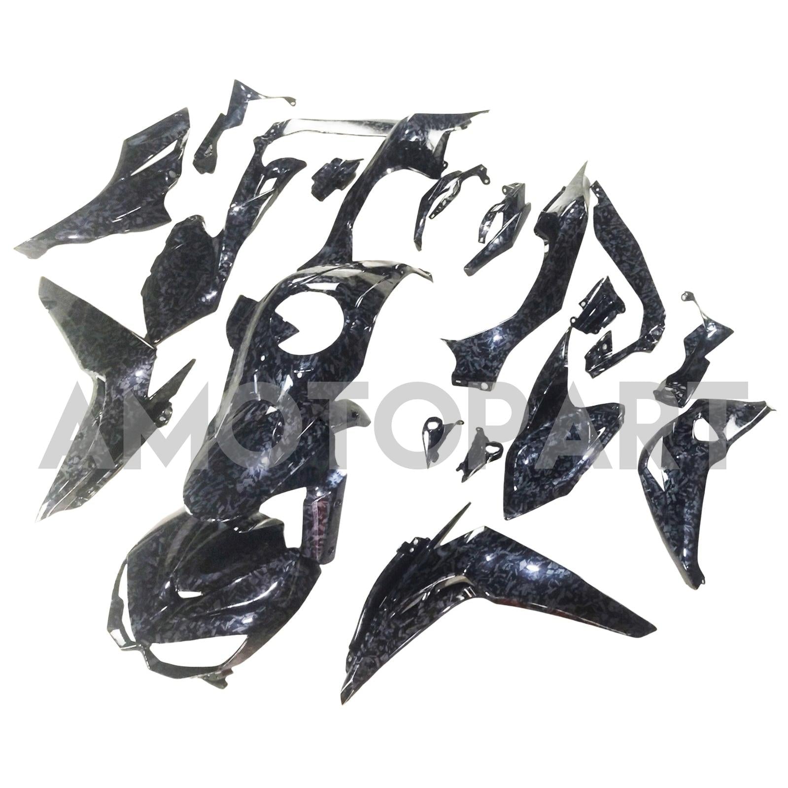 Amotopart 2014-2017 Z1000 Kawasaki Marble Carbon Fiber Fairing Kit