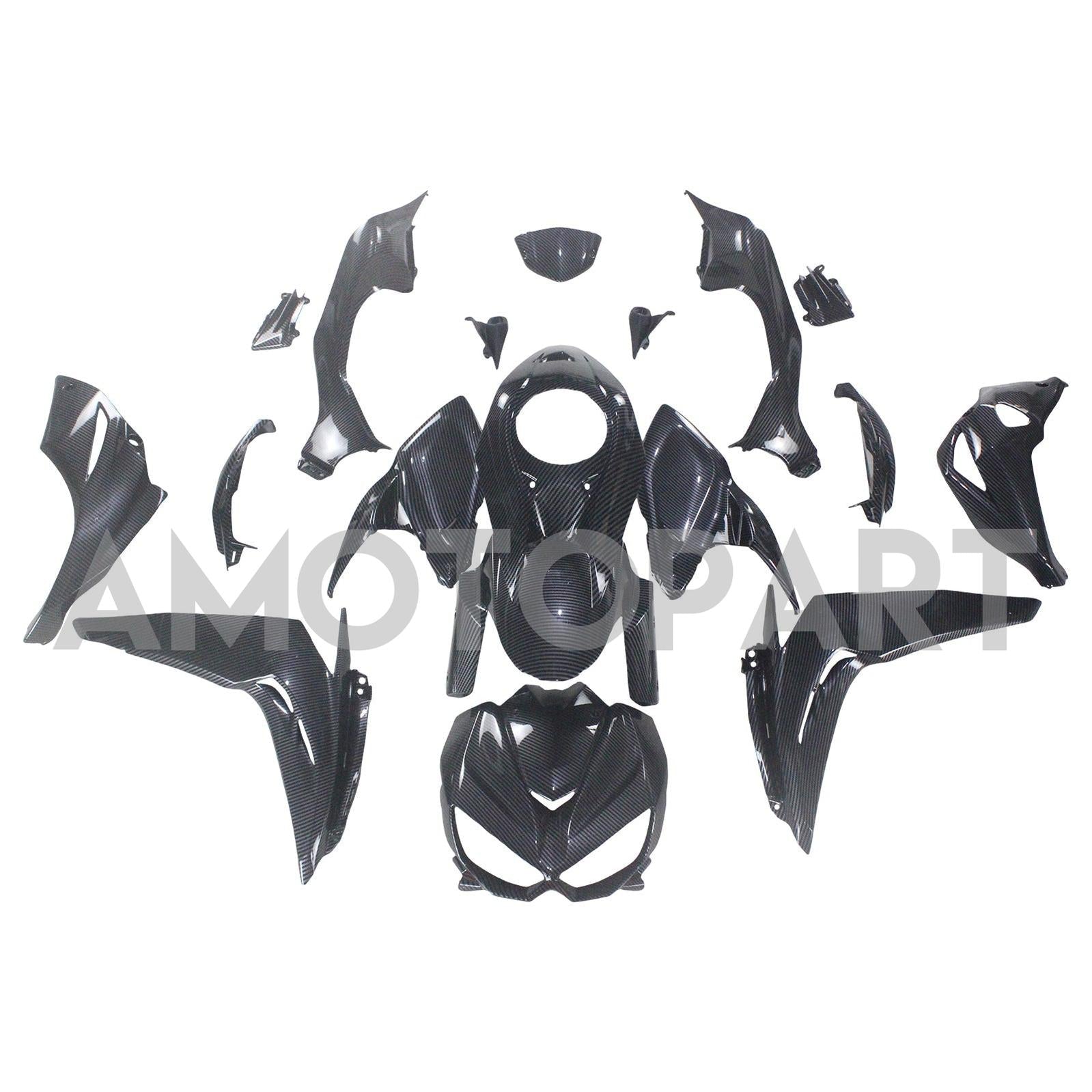 Amotopart 2014-2017 Z1000 Kawasaki Carbon Fiber Black Fairing Kit