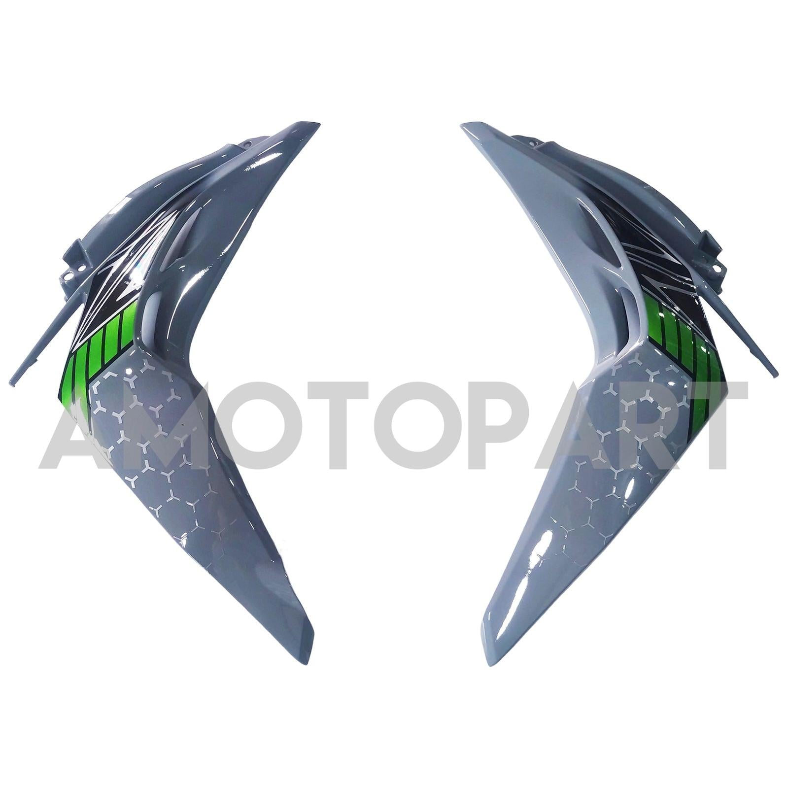 Amotopart 2014-2017 Kawasaki Z1000 Black Green Fairing Kit