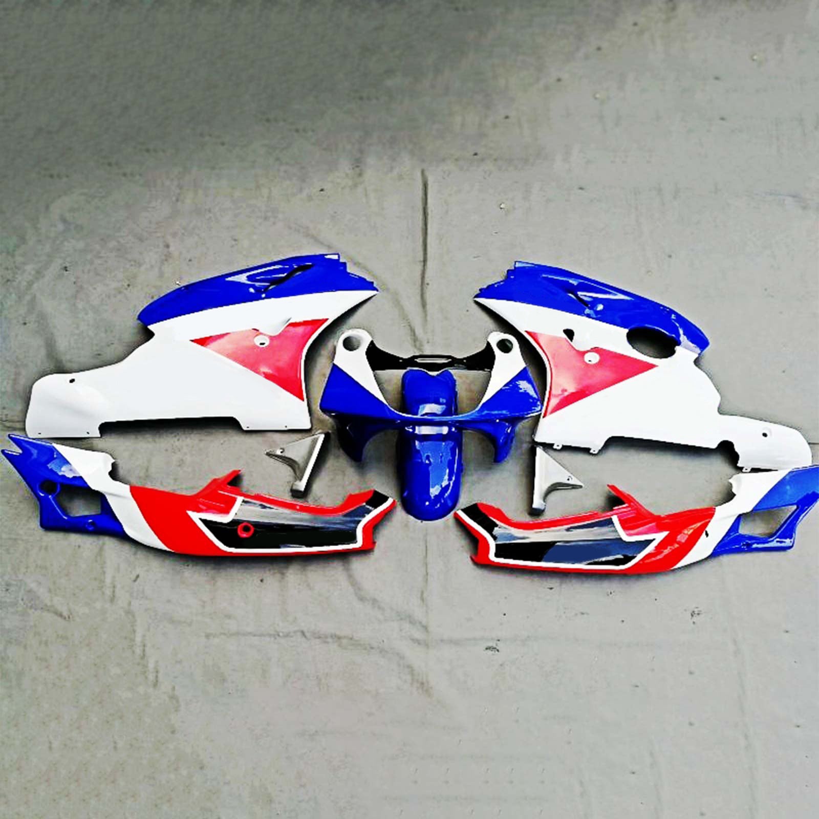 Amotopart 1992-1996 ZXR400 KAWASAKI BLUE & RED FAINING KIT
