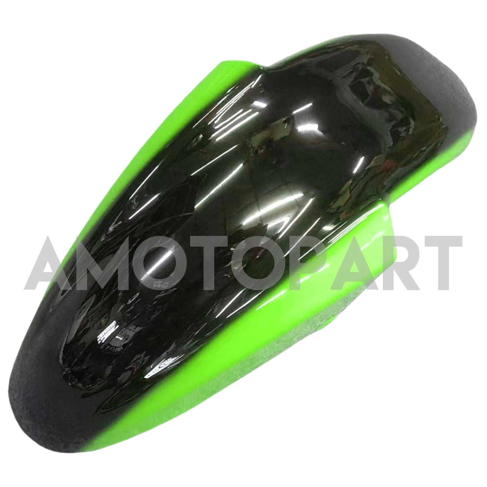 Amotopart ZZR400 1993-2007 ZZR600 1998-2003 Kawasaki Green & Black Flame Style4 Fairing Kit