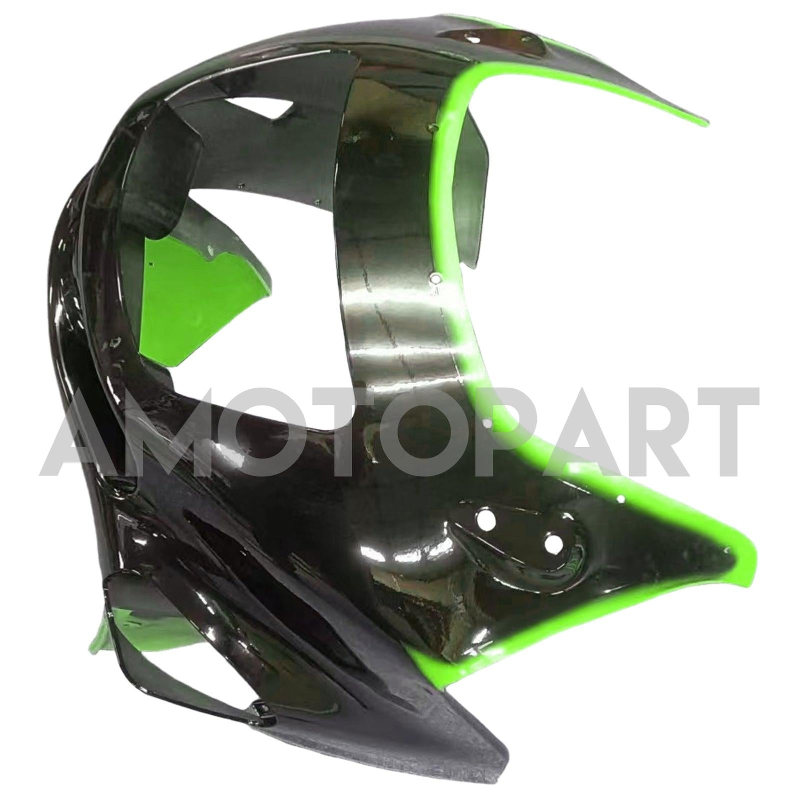 Amotopart ZZR400 1993-2007 ZZR600 1998-2003 Kawasaki Grün&Black Flame Style4 Verkleidungskit
