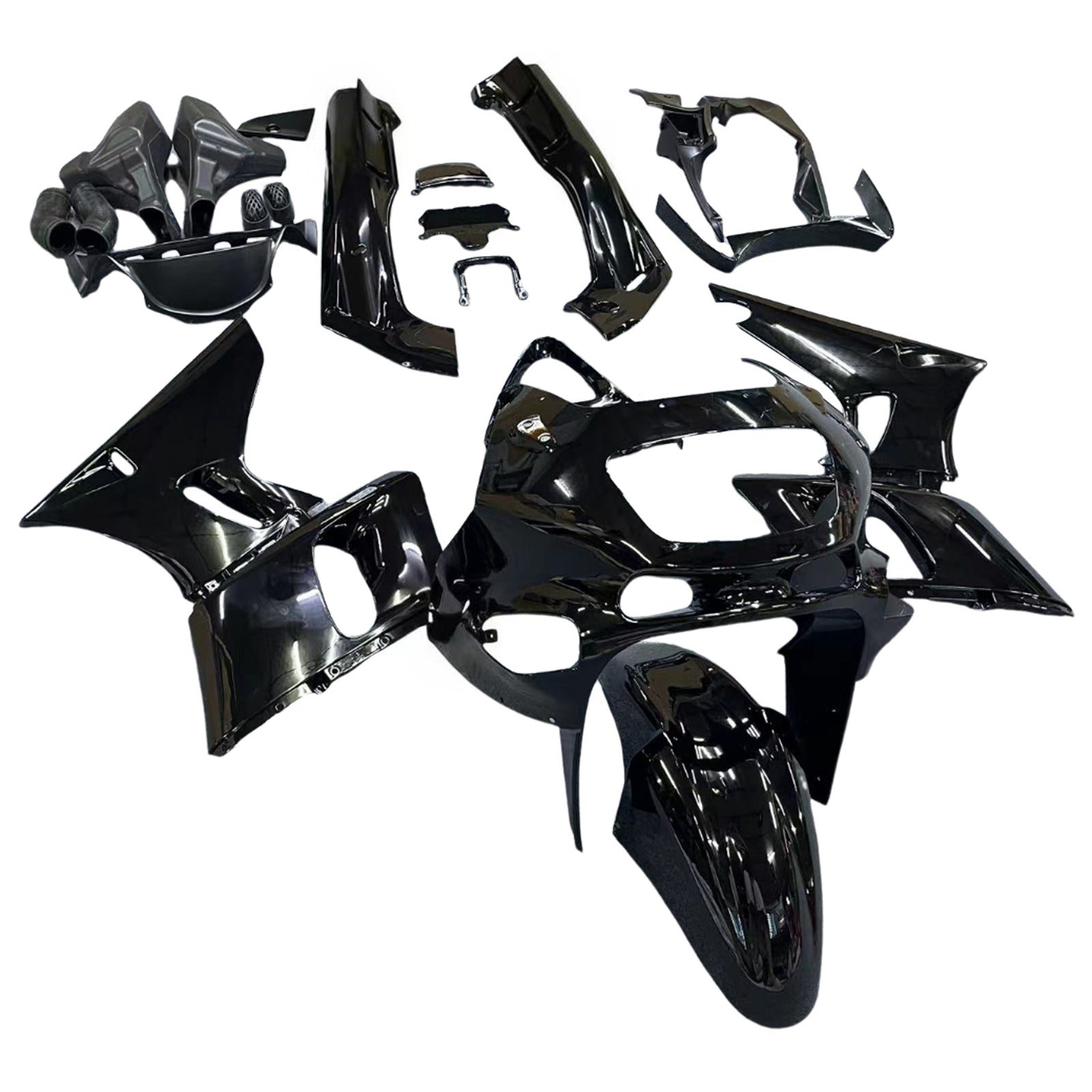 Amotopart ZZR400 1993-2007 ZZR600 1998-2003 Kawasaki Gloss Black Fairing Kit