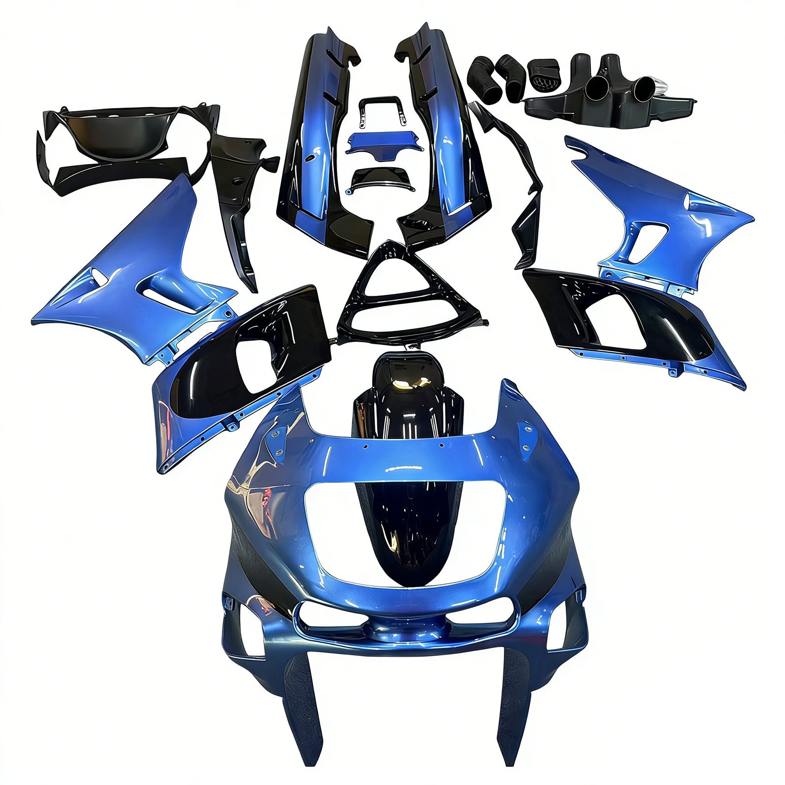 Amotopart ZZR400 1993-2007 ZZR600 1998-2003 Kawasaki Blue Fairing Kit