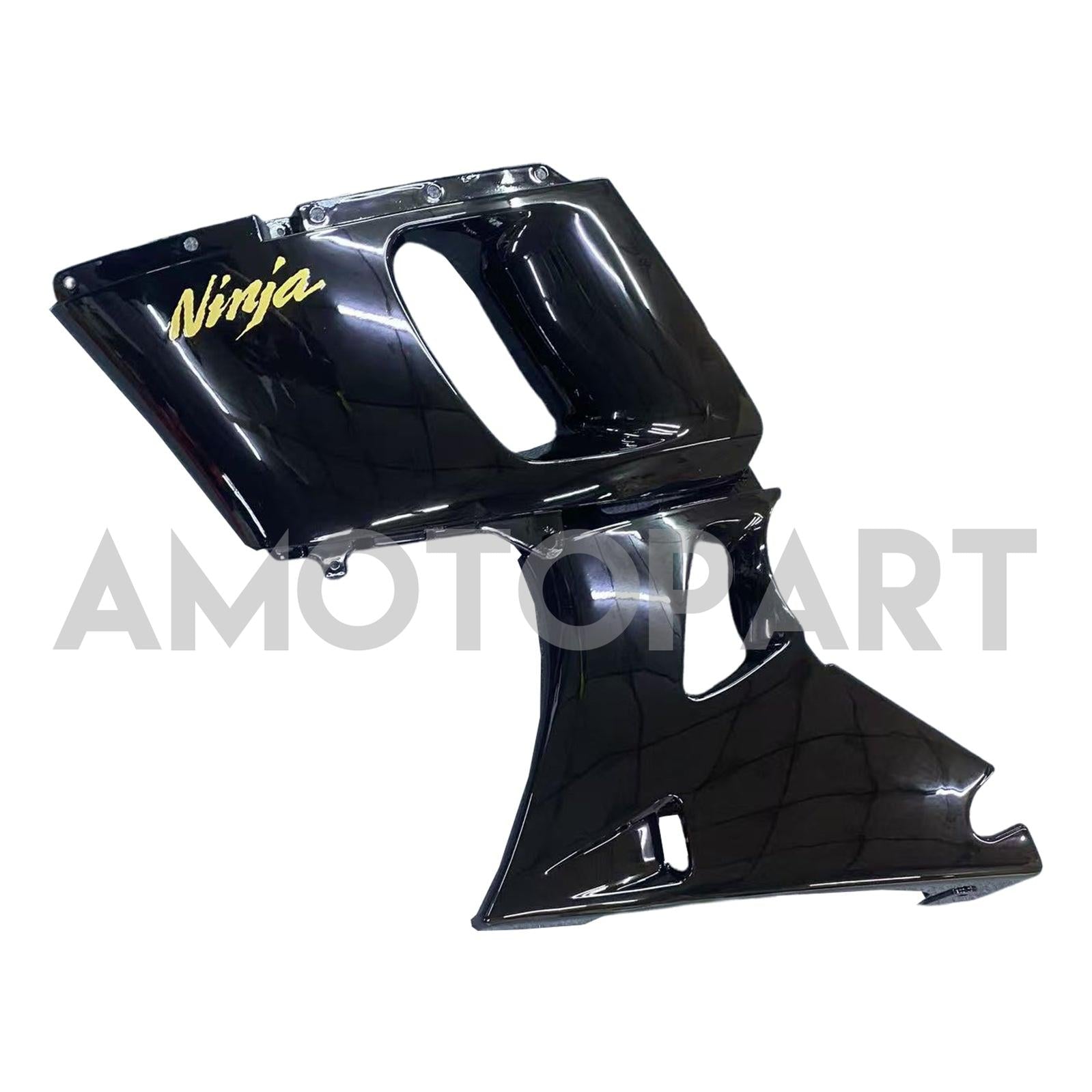 AMOTOPART ZZR400 1993-2007 ZZR600 1998-2003 Kawasaki Gloss Black with Logo Fairing Kit
