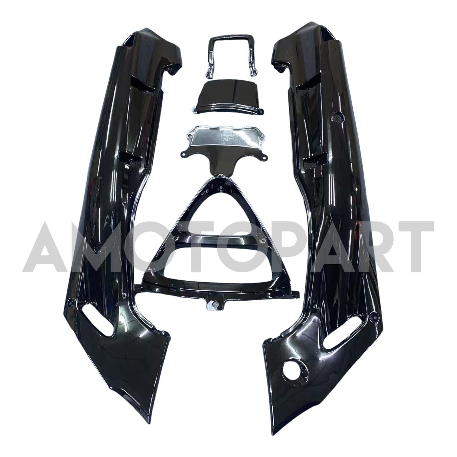 AMOTOPART ZZR400 1993-2007 ZZR600 1998-2003 Kawasaki Gloss Black with Logo Fairing Kit